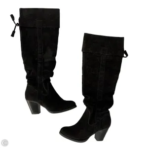 Boots Knee Heels By Shoedazzle In Black, Size: 9 City Walk Style