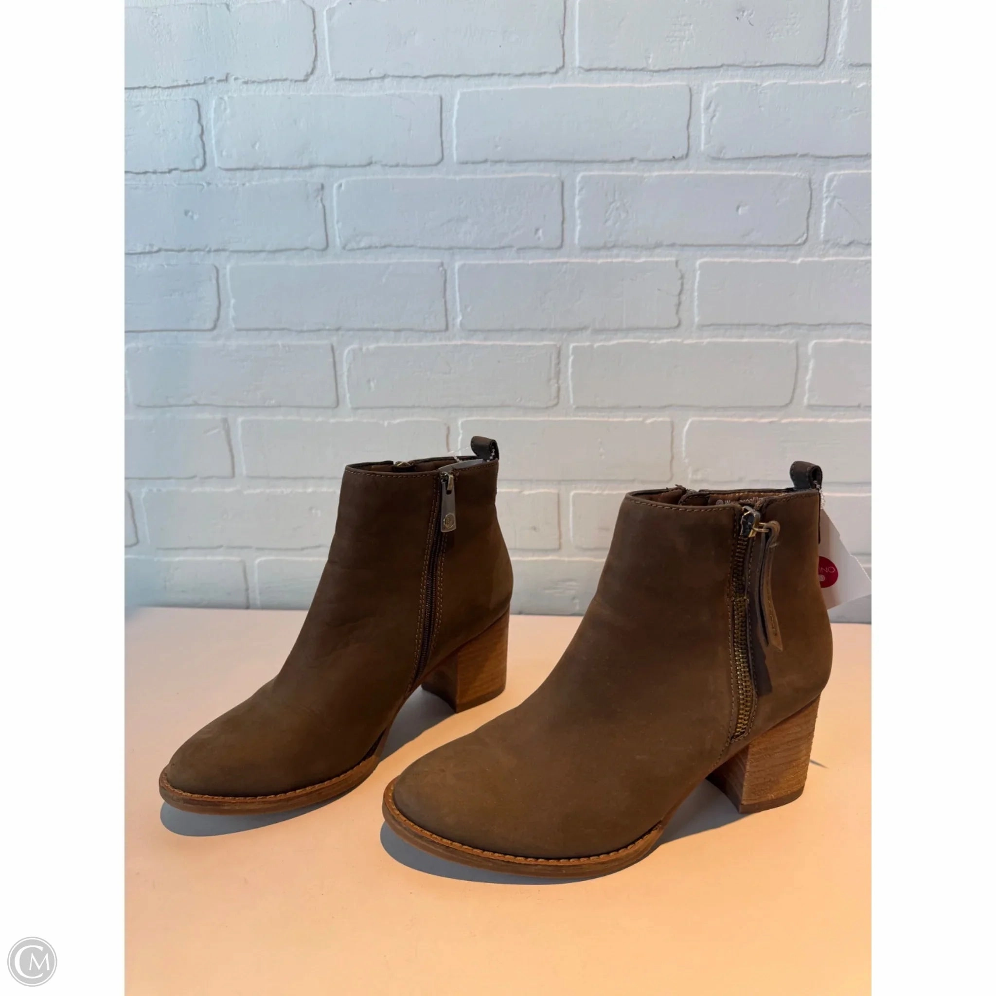 Boots Ankle Heels By Blondo In Green, Size: 7.5 Mountain Side