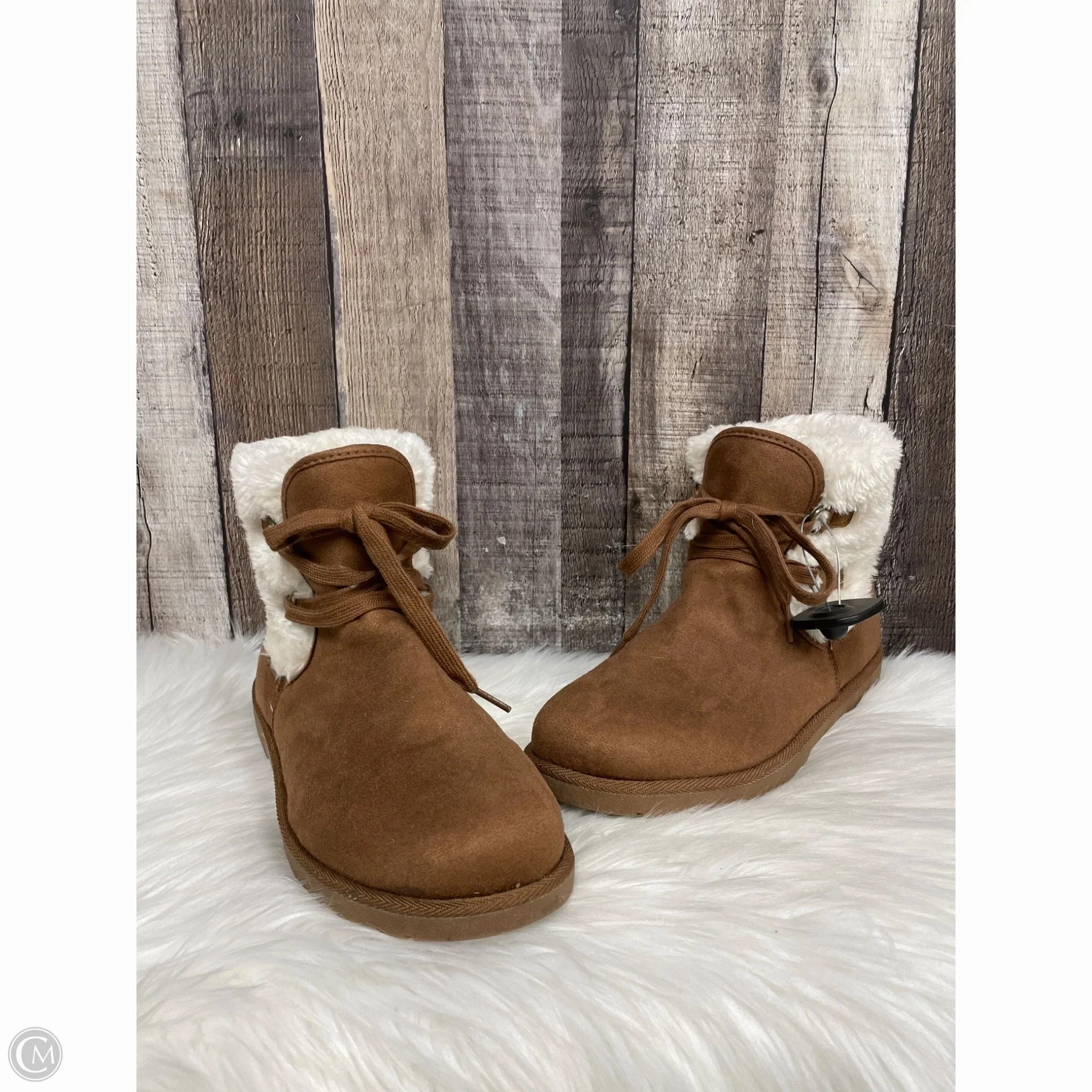 Boots Ankle Flats By Cme In Brown, Size: 10 Stylish Design