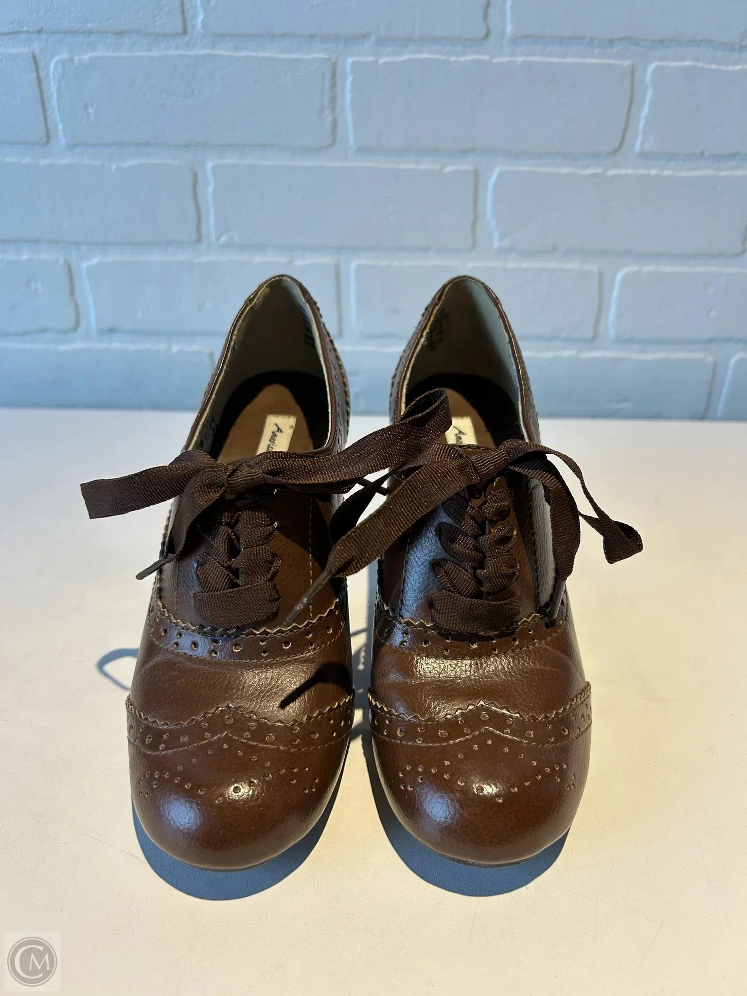 Shoes Heels Block By American Eagle In Brown, Size: 6 Fall Fashion Pumps Casual Platform Heels