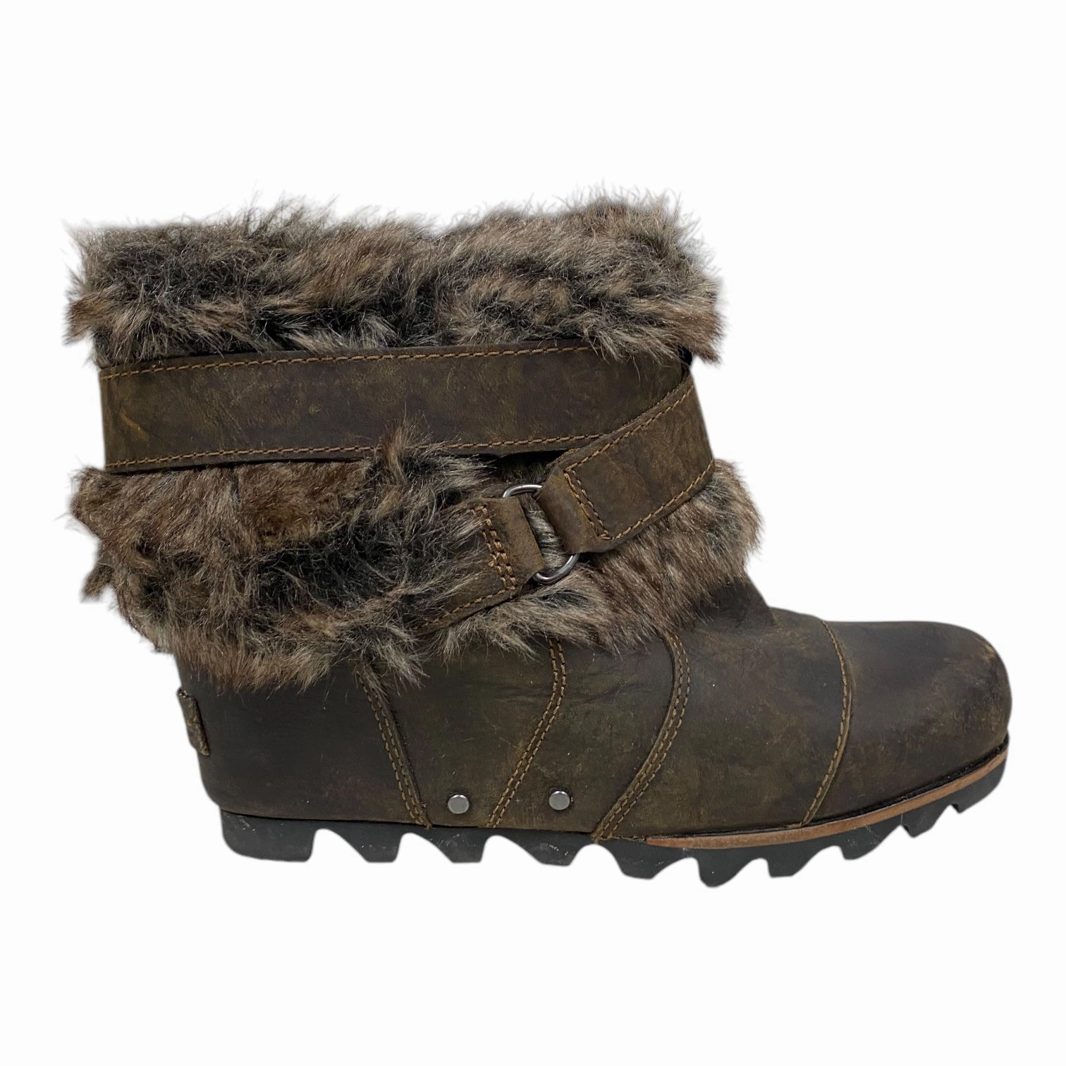 Boots Ankle Heels By Sorel In Brown, Size: 6 sole