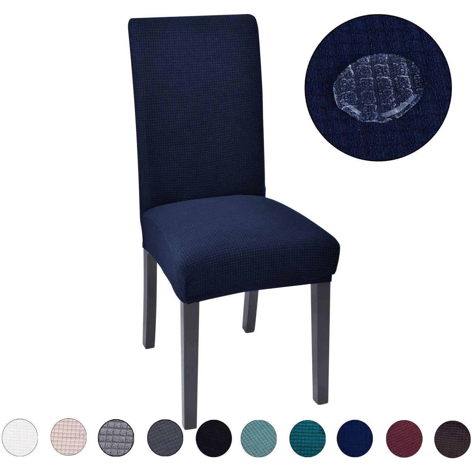 Solid Color Waterproof Stretchable Chair Covers Coffee