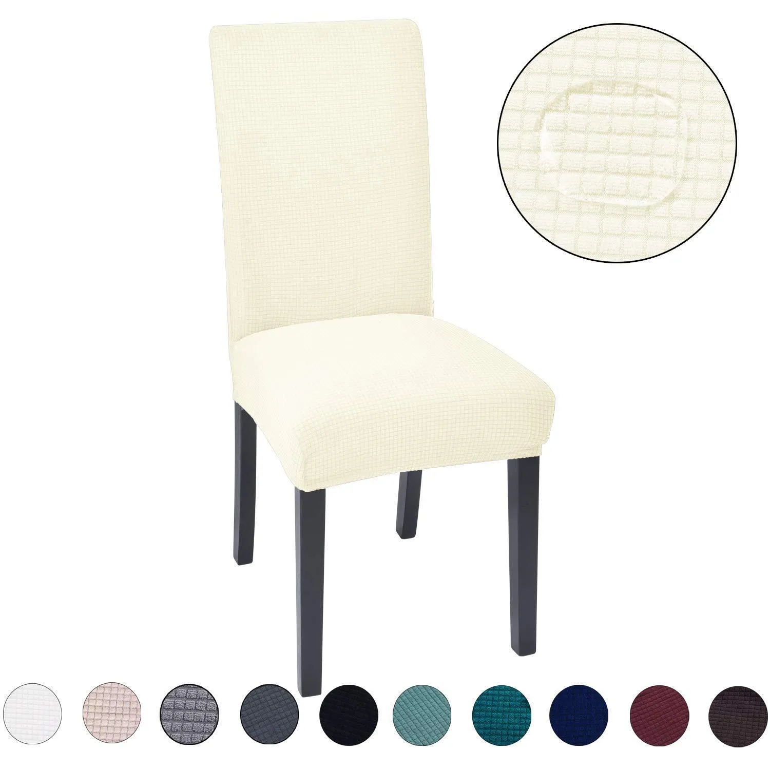 Solid Color Waterproof Stretchable Chair Covers