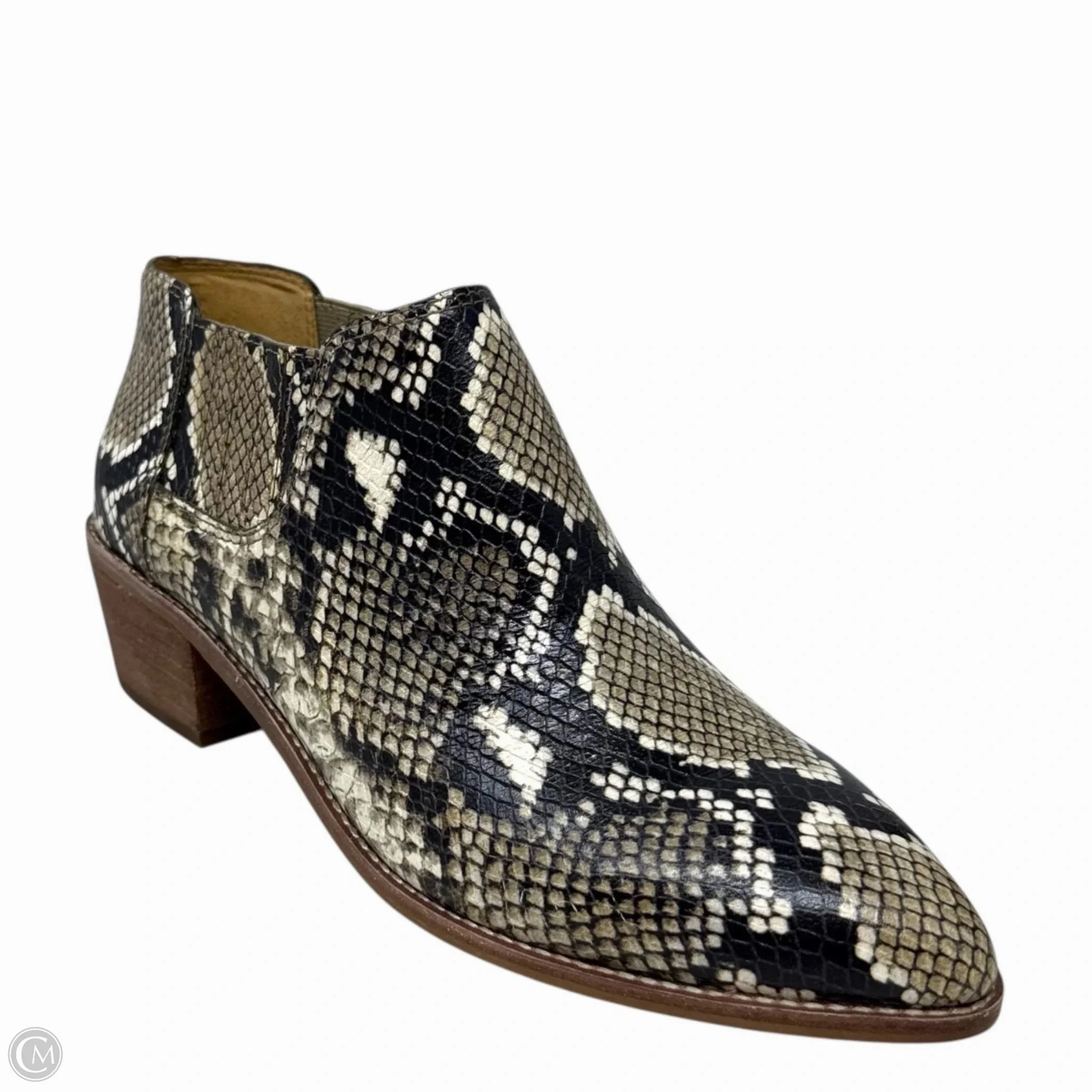 Cozy Feel Sonia Low Leather Snakeskin Chelsea Boots By Madewell In Snakeskin Print, Size: 8
