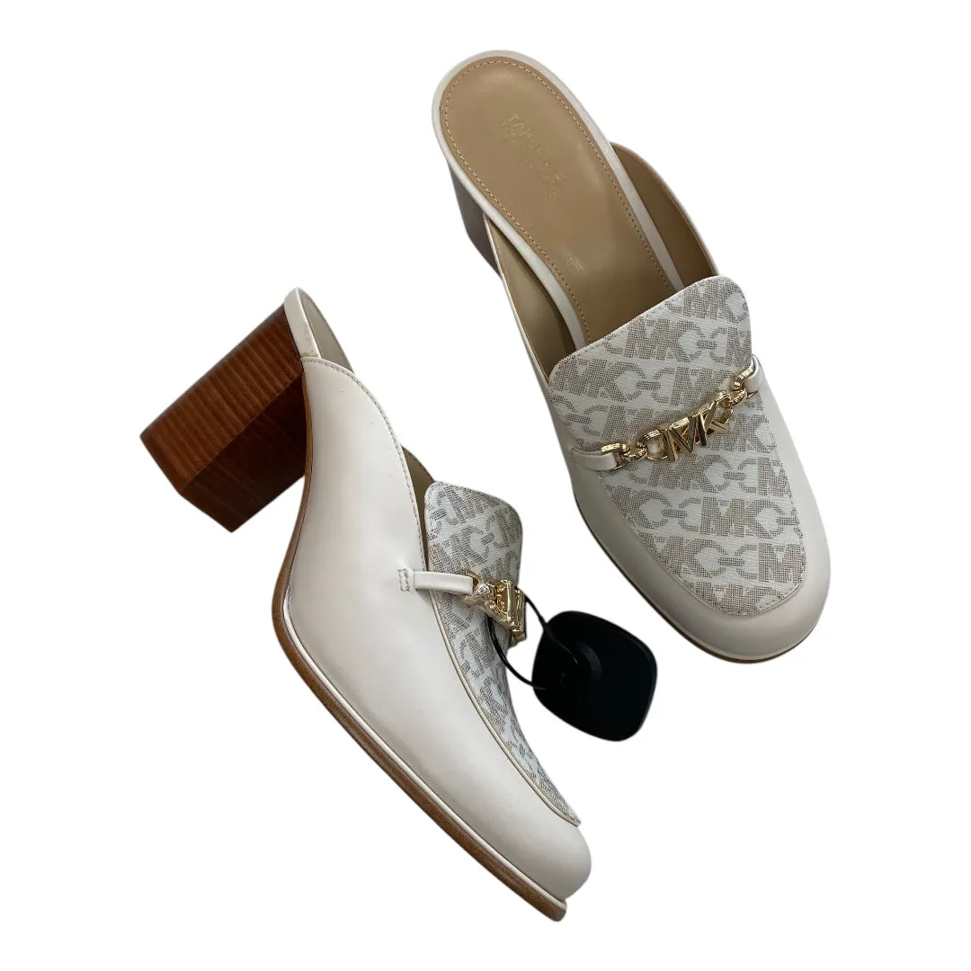 Moisture wicking Clear High Heels Shoes Heels Block By Michael By Michael Kors In Tan, Size:8