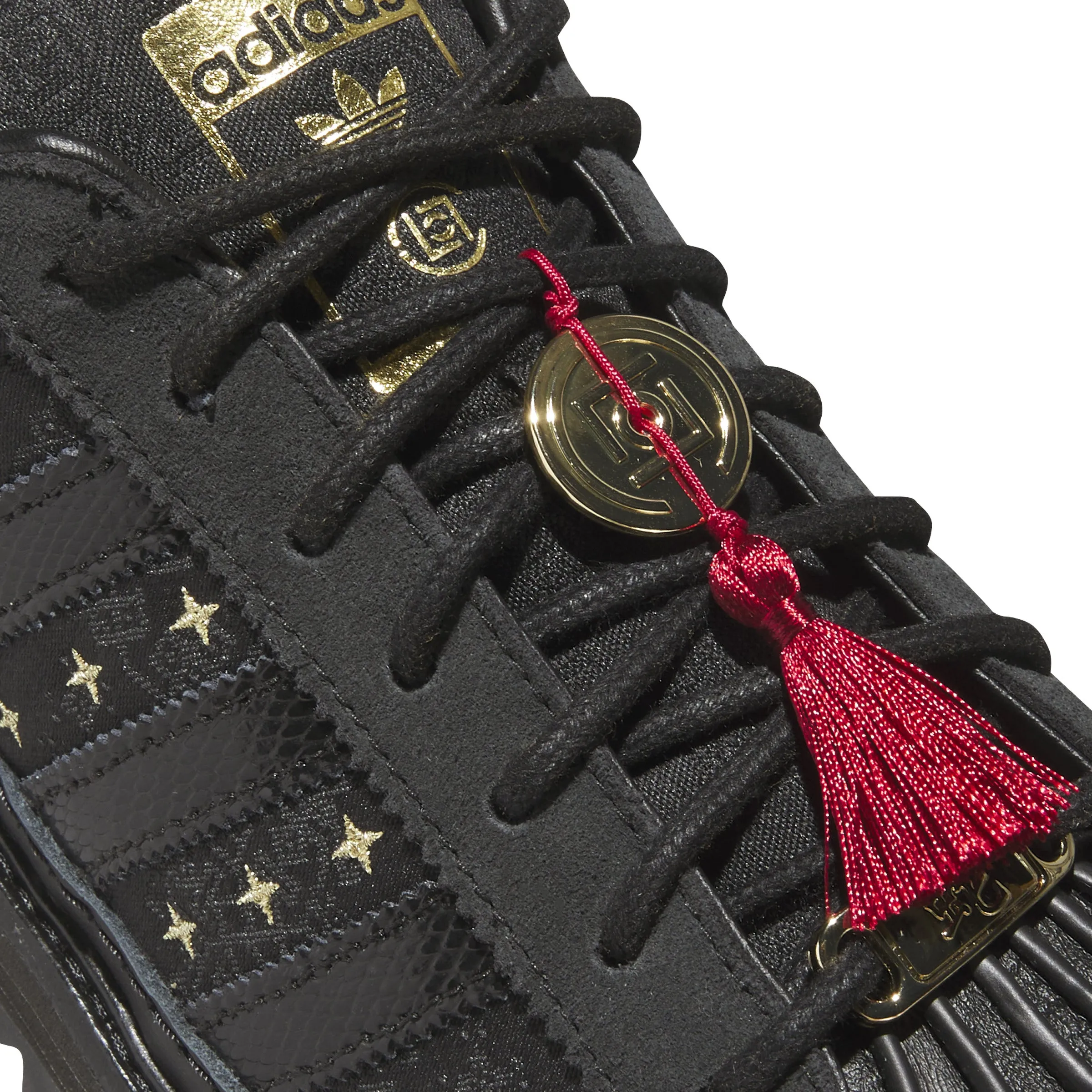 Gaiter Compatible competition - shoes Adidas x CLOT Mens Superstar "Lunar New Year" Shoes