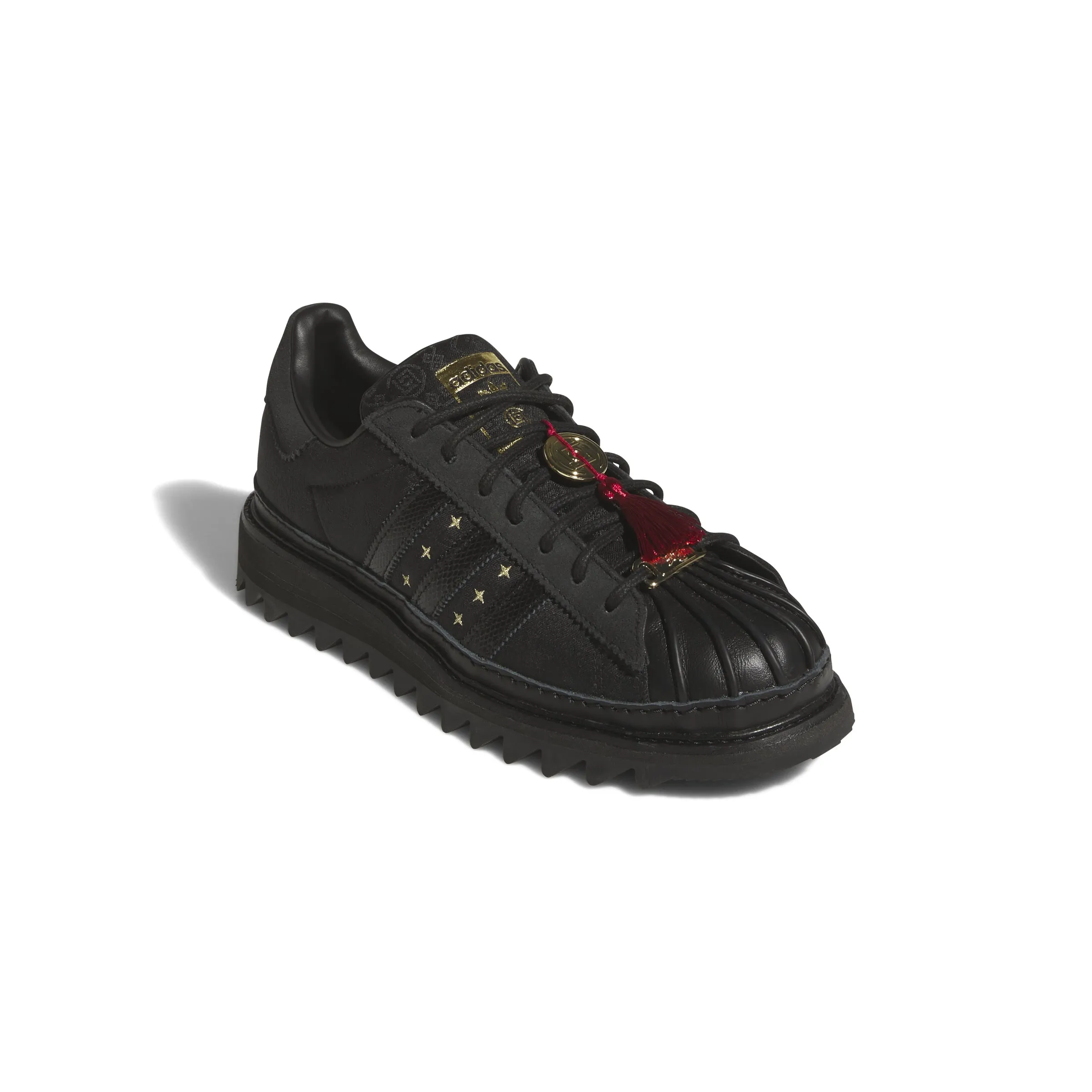 recycled content shoes Adidas x CLOT Mens Superstar "Lunar New Year" Shoes