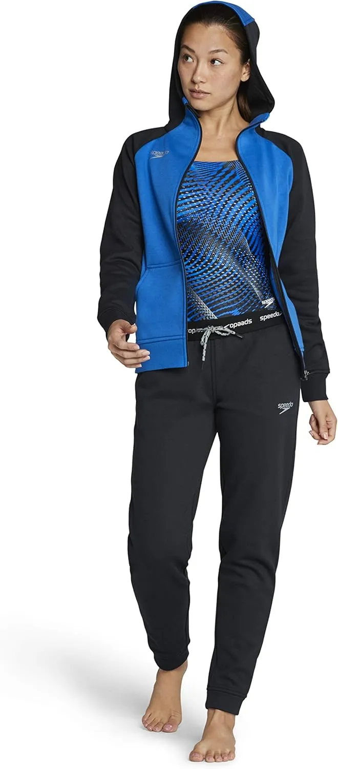 Speedo Women's Sweatshirt Full Zip Hooded Jacket Team Warm Up
