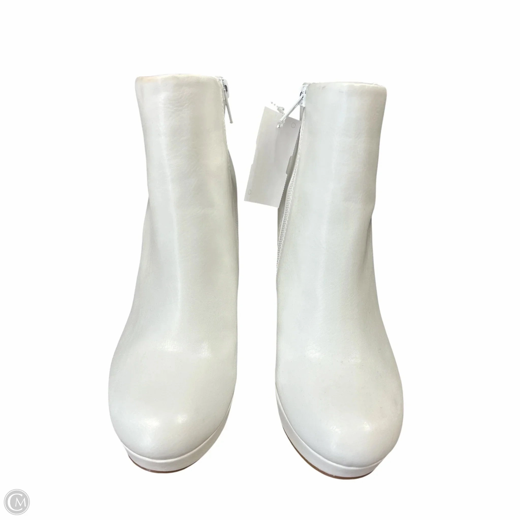 Training Ground Active Use Boots Ankle Heels By Clothes Mentor In White, Size: 7