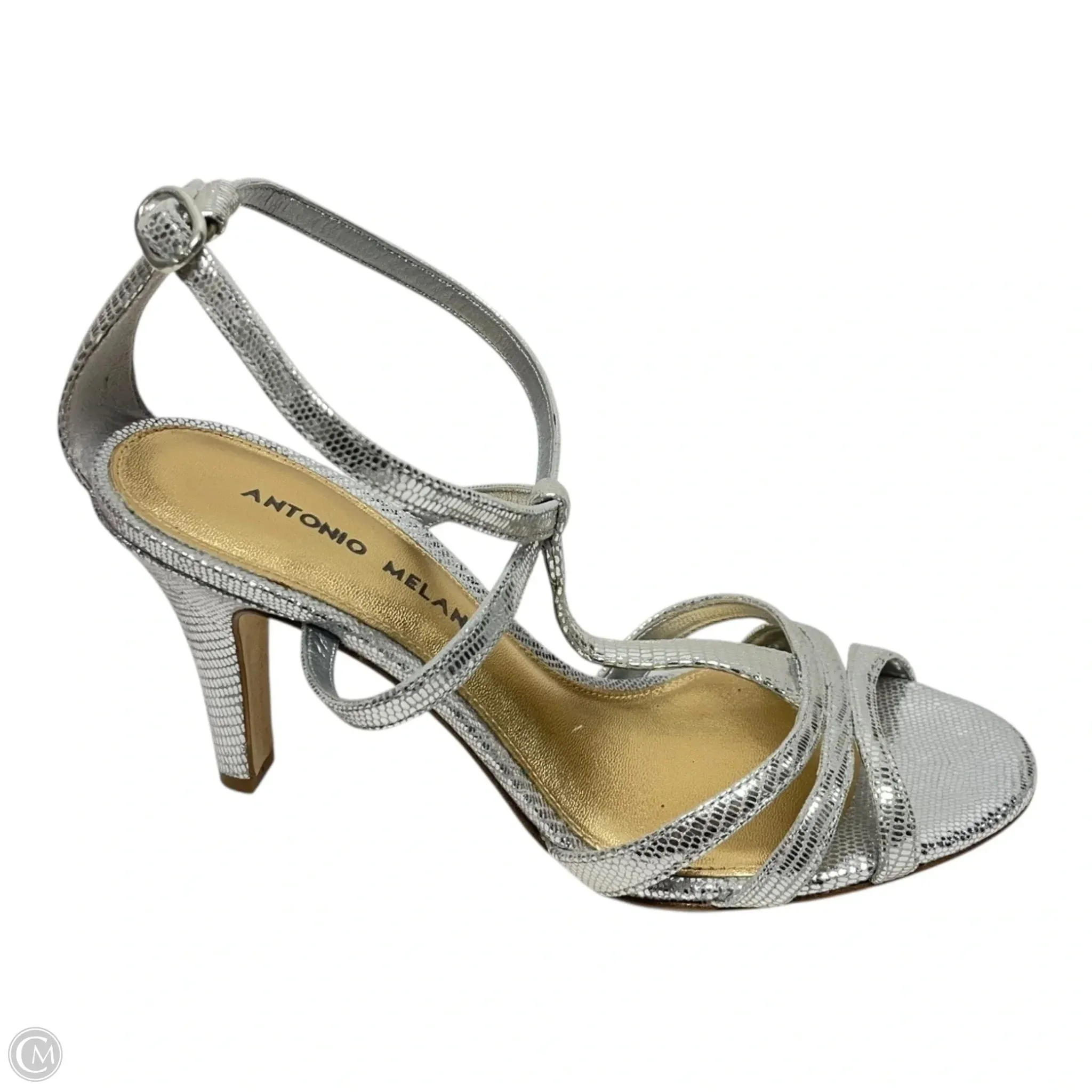 Shoes Heels Stiletto By Antonio Melani In Silver, Size: 7 Traction Outsole Evening Stilettos