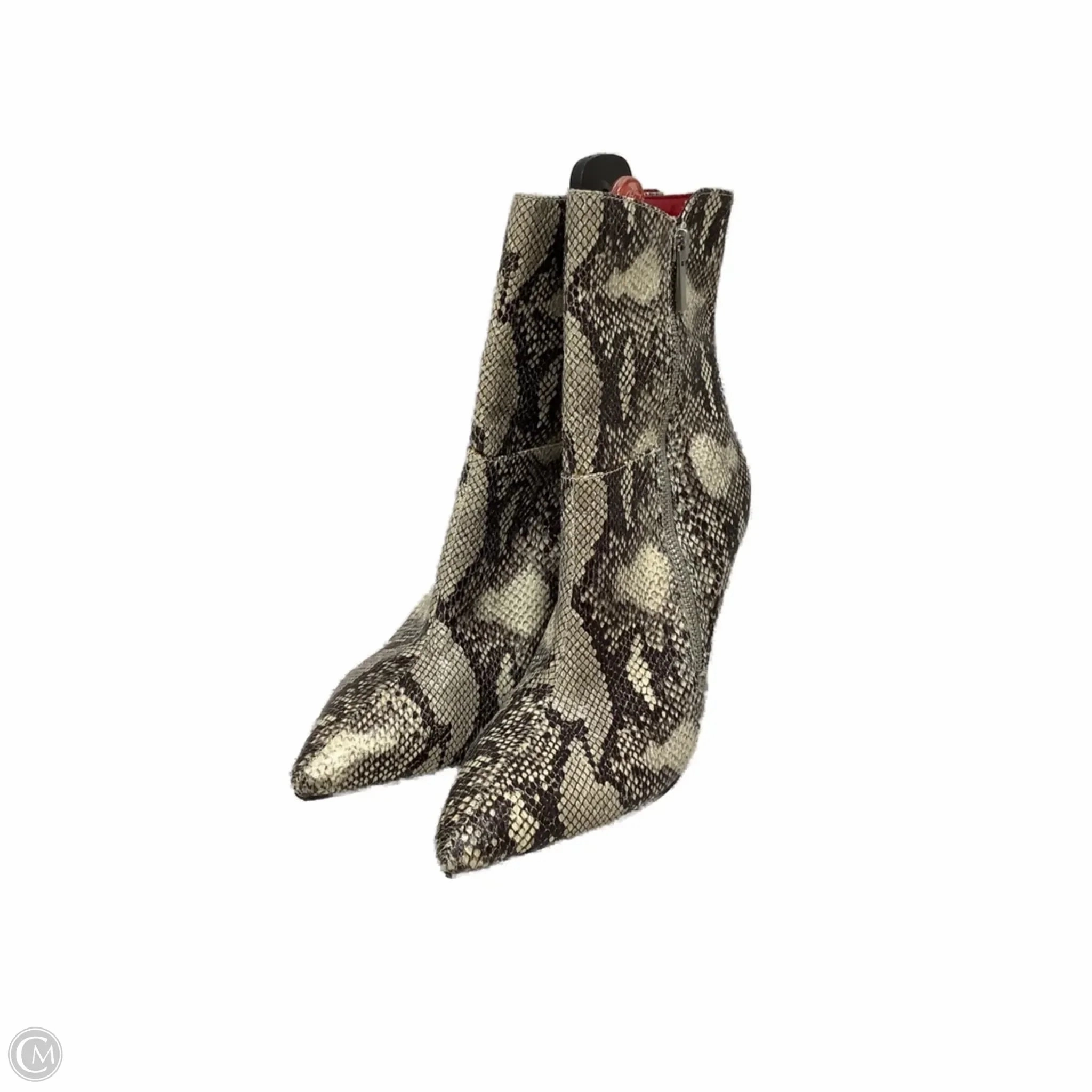 Boots Ankle Heels By Chinese Laundry In Snakeskin Print, Size: 6 Trendy Vibe