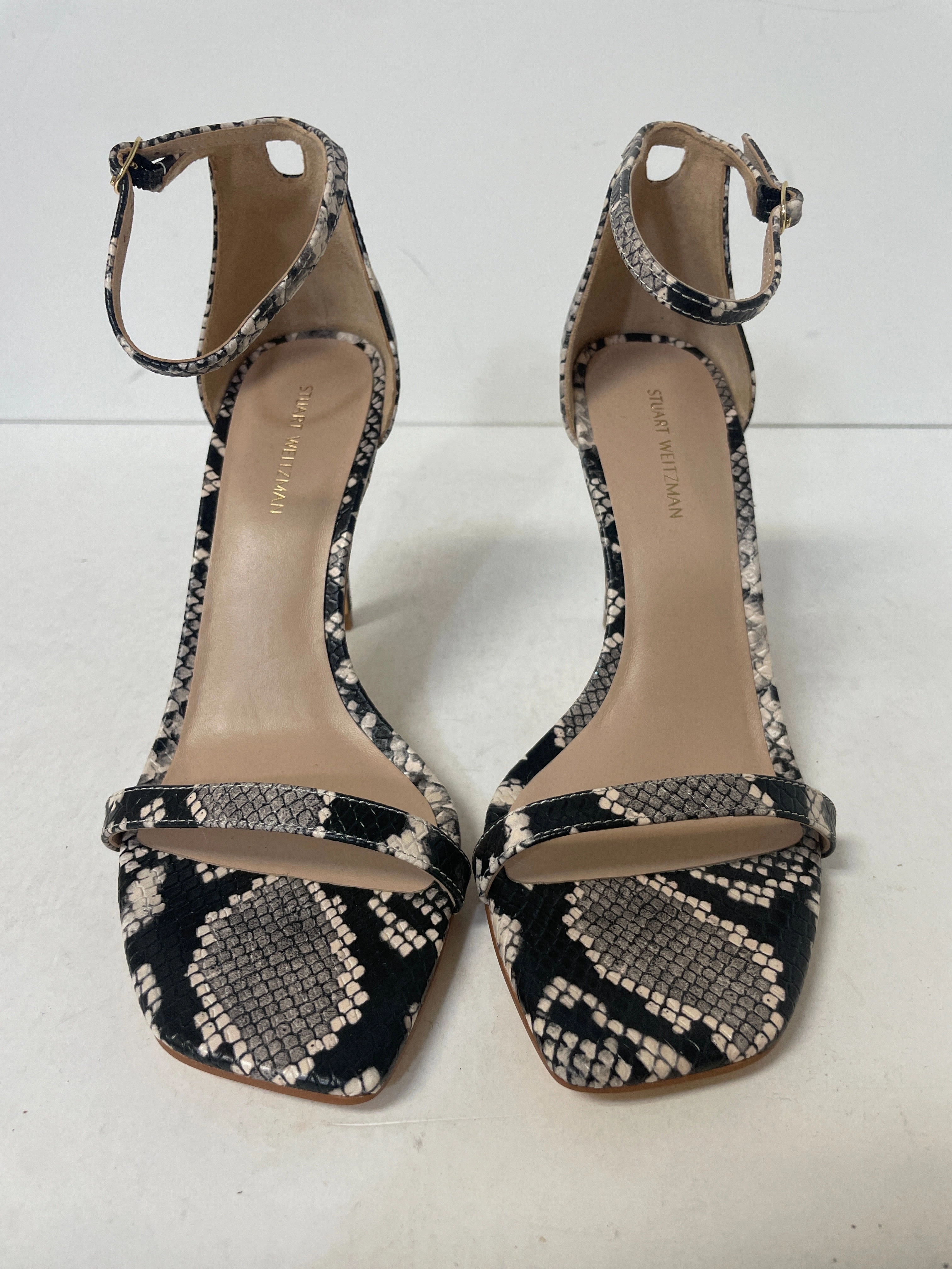 Breathable Design Animal Print Shoes Heels Stiletto Stuart Weitzman, Size 8