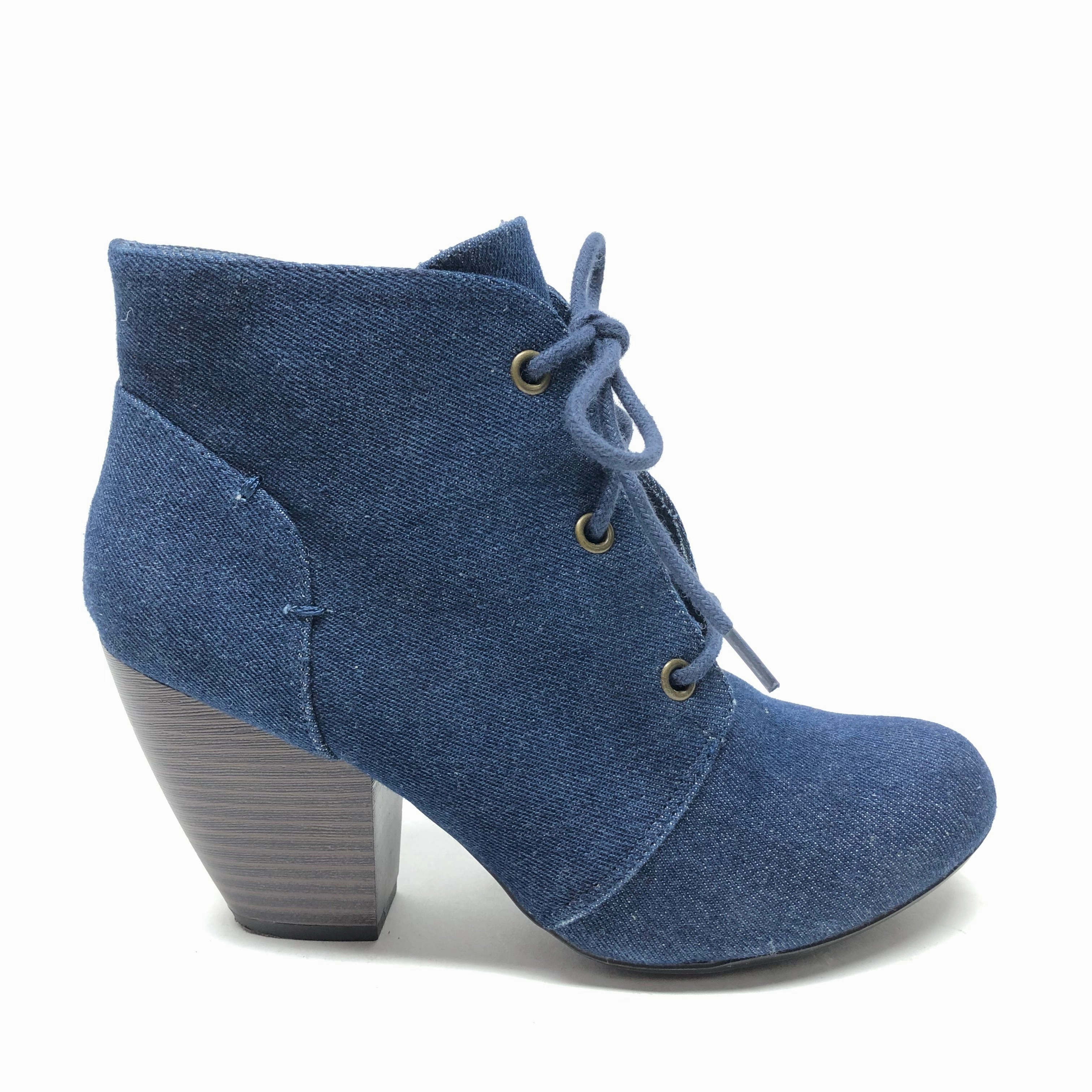 Boots Ankle Heels By Clothes Mentor In Blue, Size: 6.5 Protective Layer Trendy Style