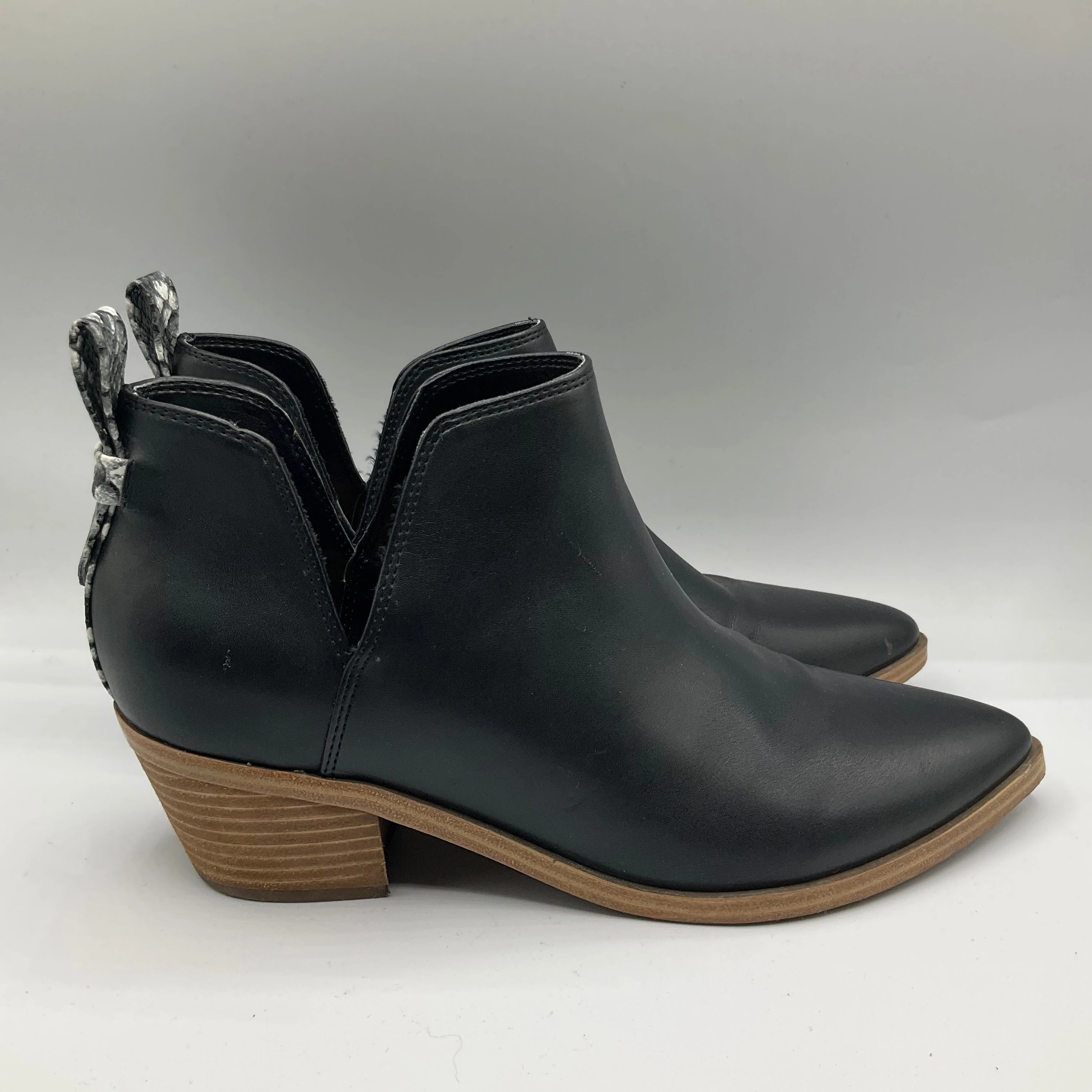 Anti blister Shock Absorption Core Boots Ankle Heels By Nine West In Black, Size: 7.5