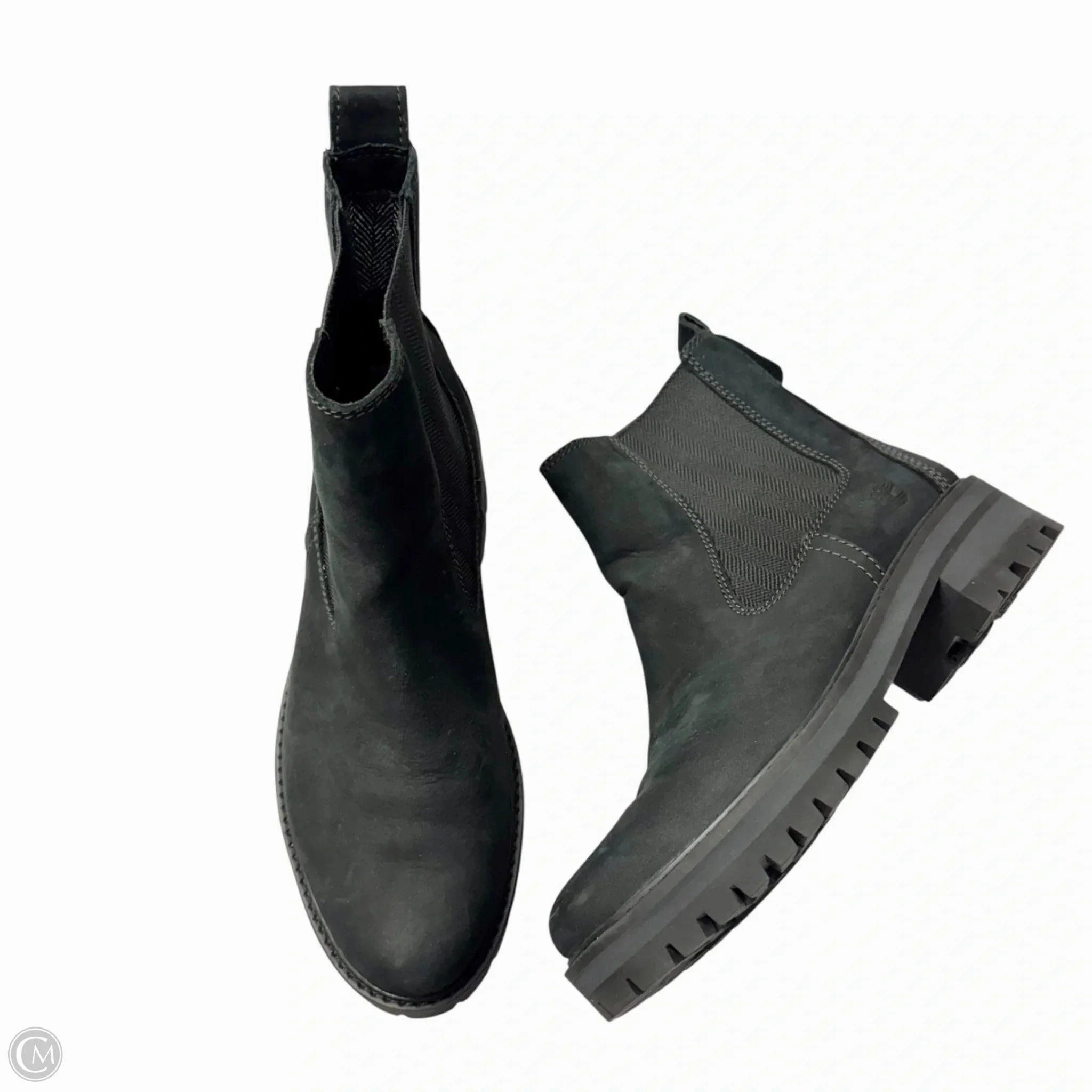 Trendy Vibe Anti Odor Night Travel Boots Ankle Flats By Timberland In Black, Size: 10