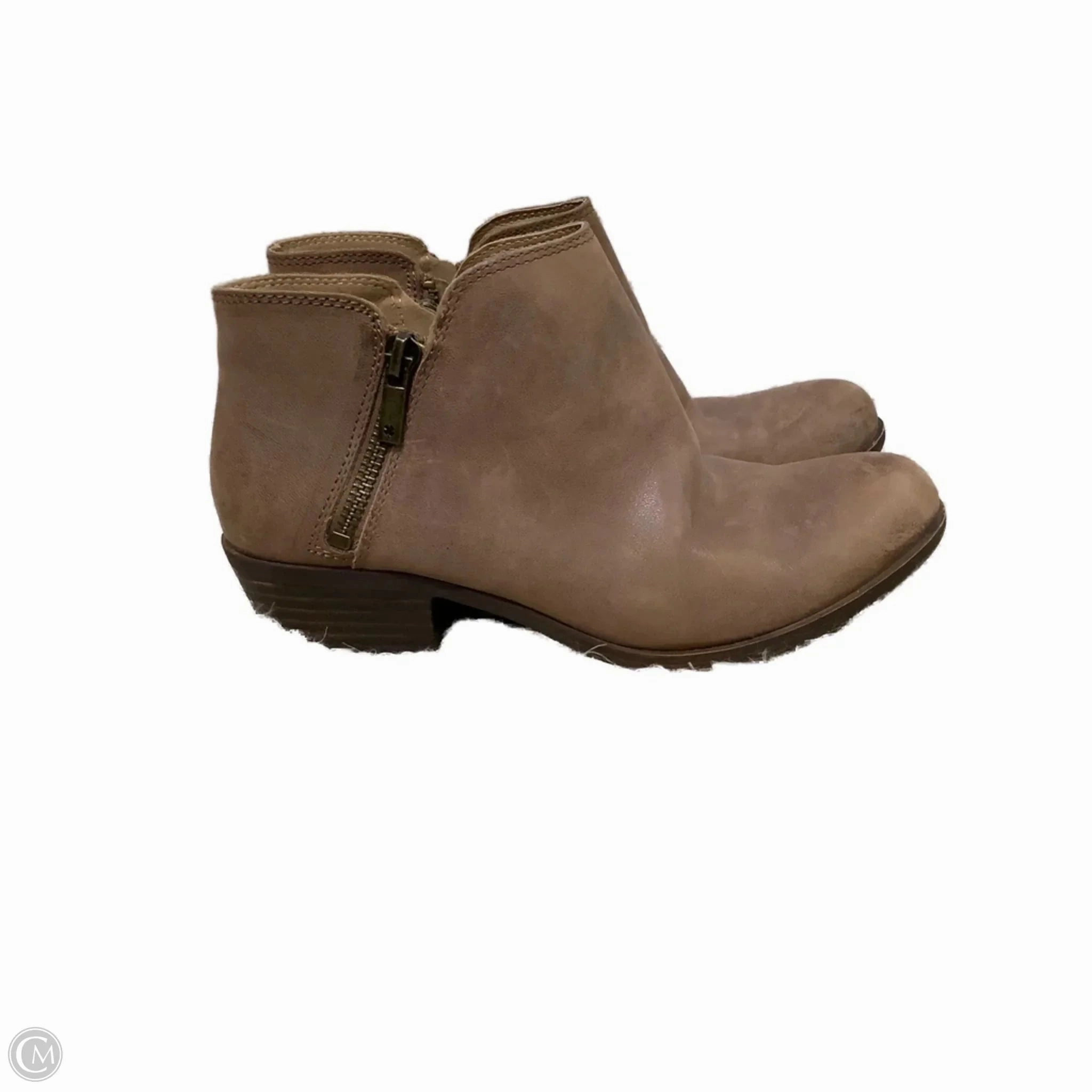 Boots Ankle Heels By Lucky Brand In Brown, Size: 7 Grippy Outsole Rural Traveler