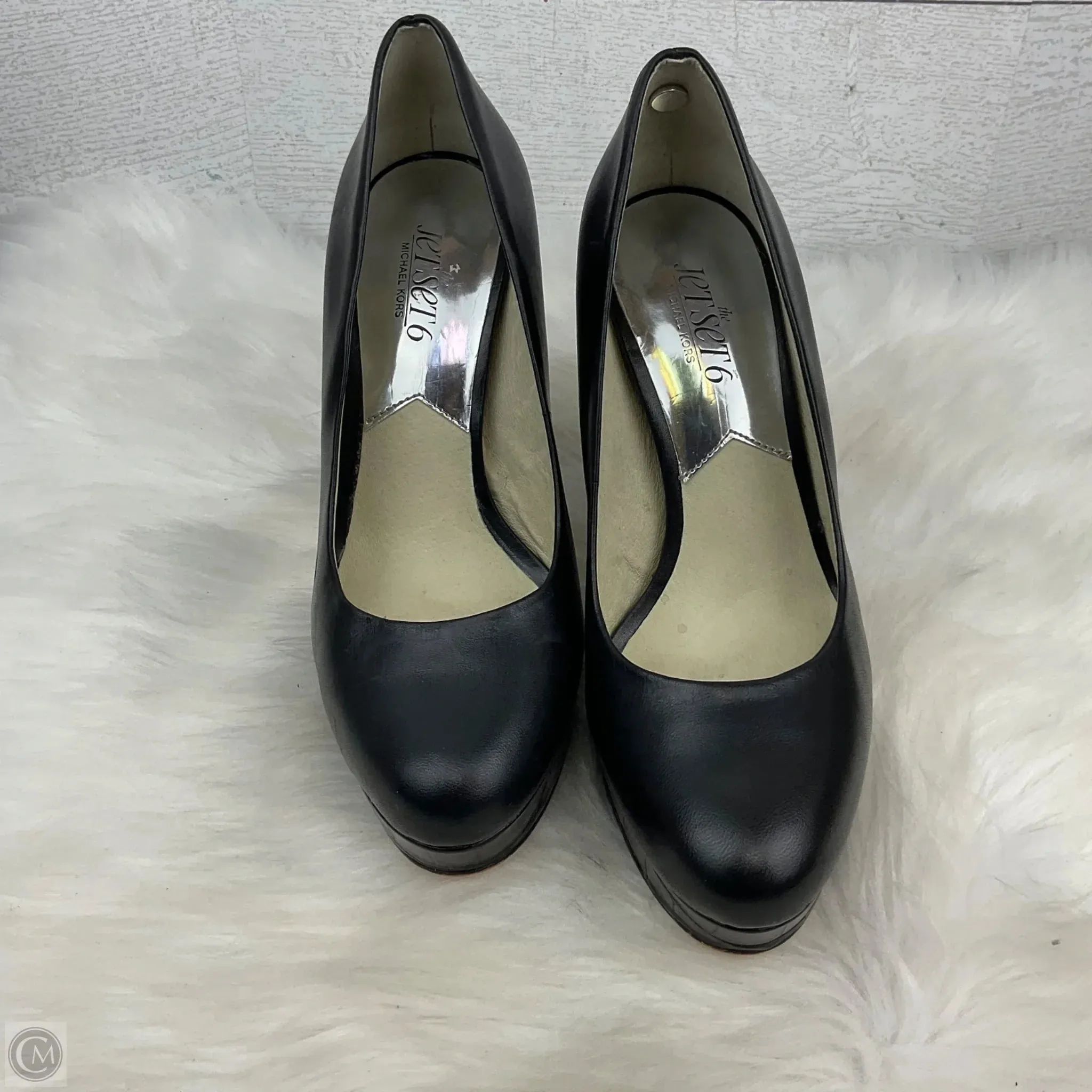 Neutral Style Cushioned Insole Shoes Heels Stiletto By Michael By Michael Kors In Black, Size: 7.5