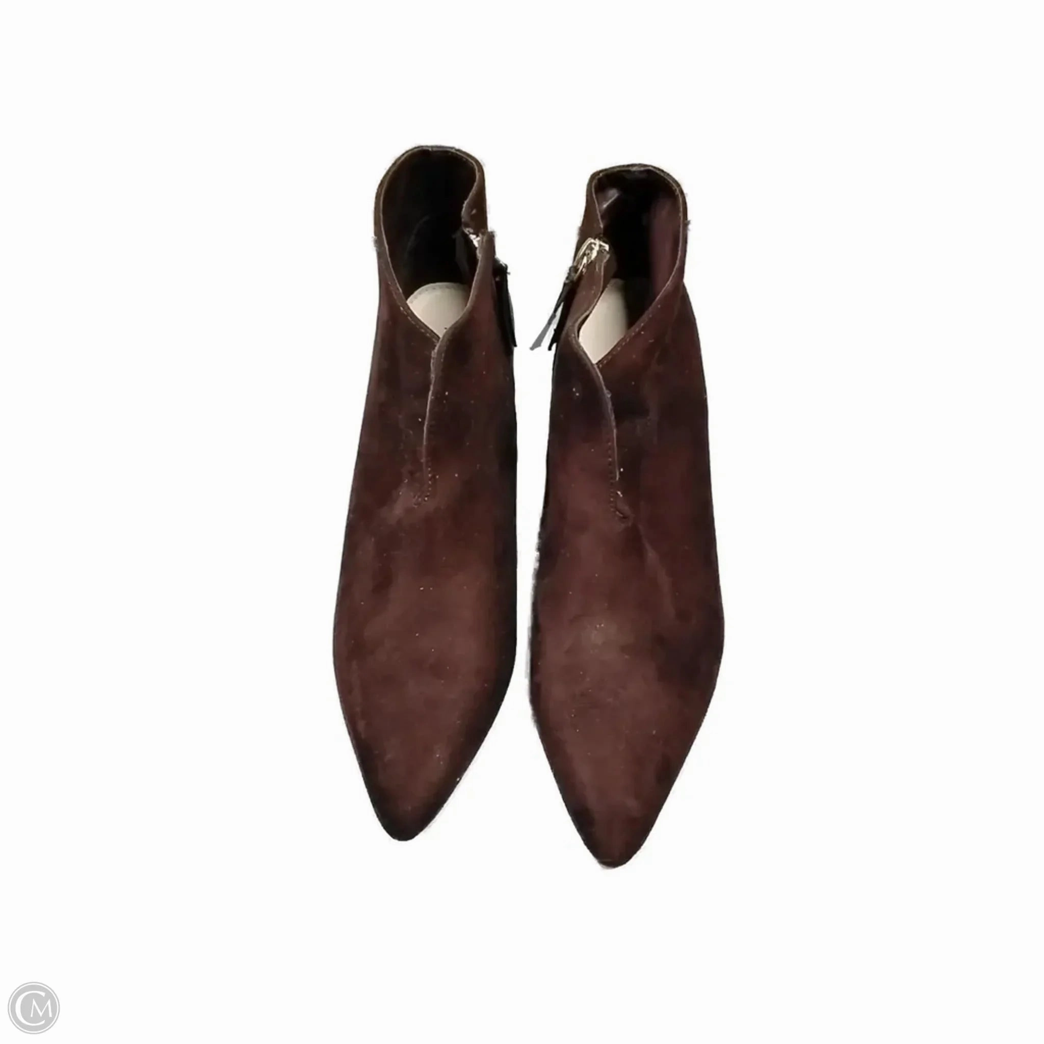 Protective Finish Winter Walker Boots Ankle Heels By Tahari By Arthur Levine In Brown, Size: 8.5