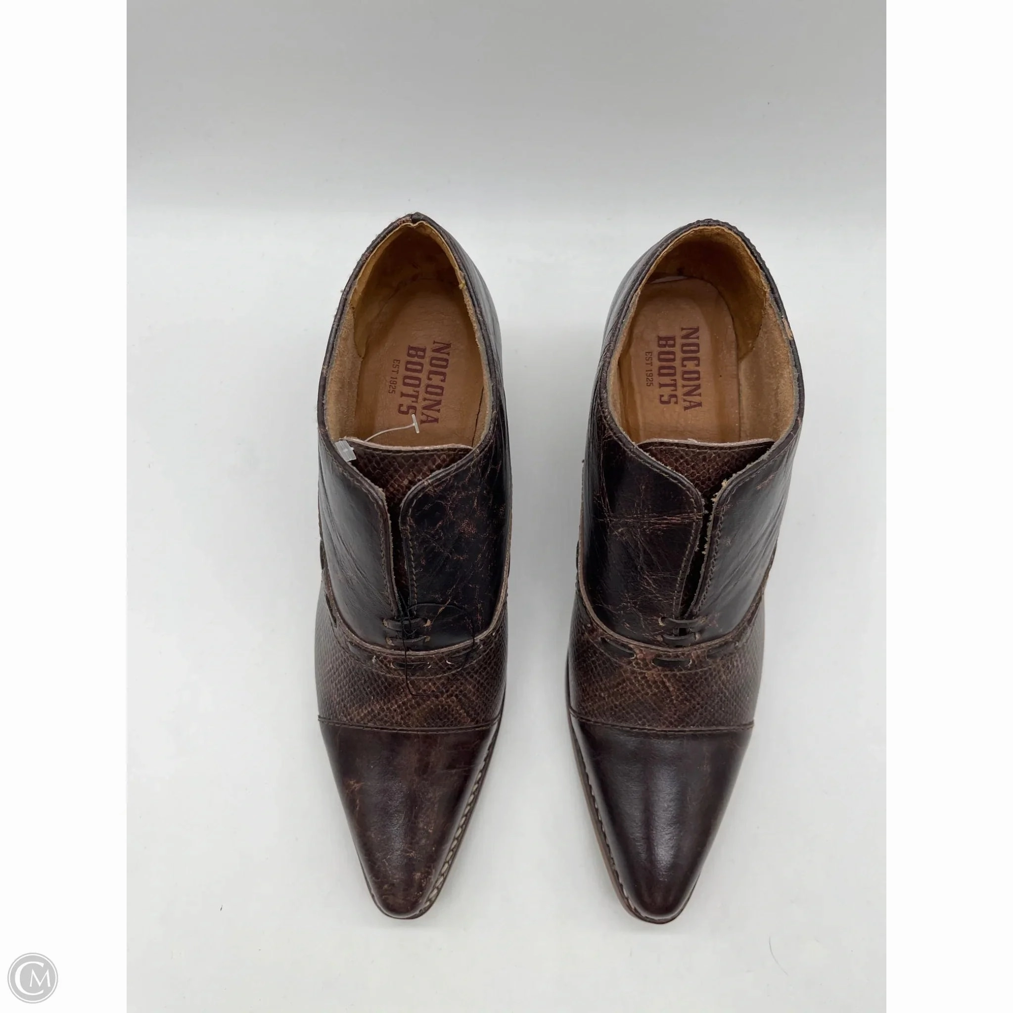 Boots Ankle Heels By Cmb In Brown, Size: 9 Adventure Ready