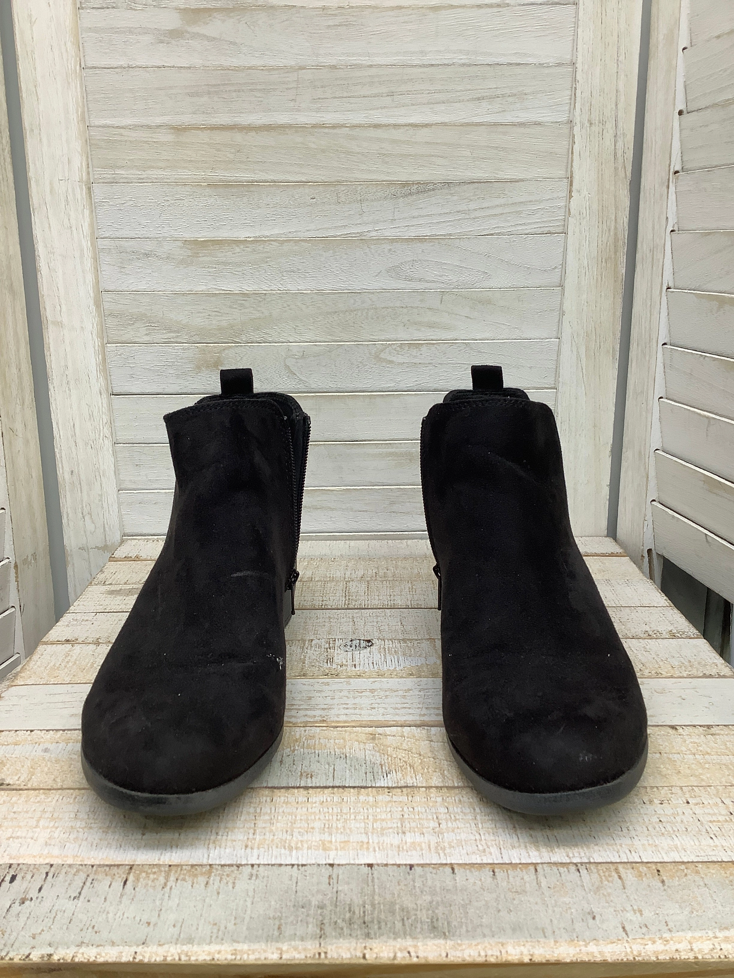 Boots Ankle Heels By So In Black, Size: 10 Dad Mode