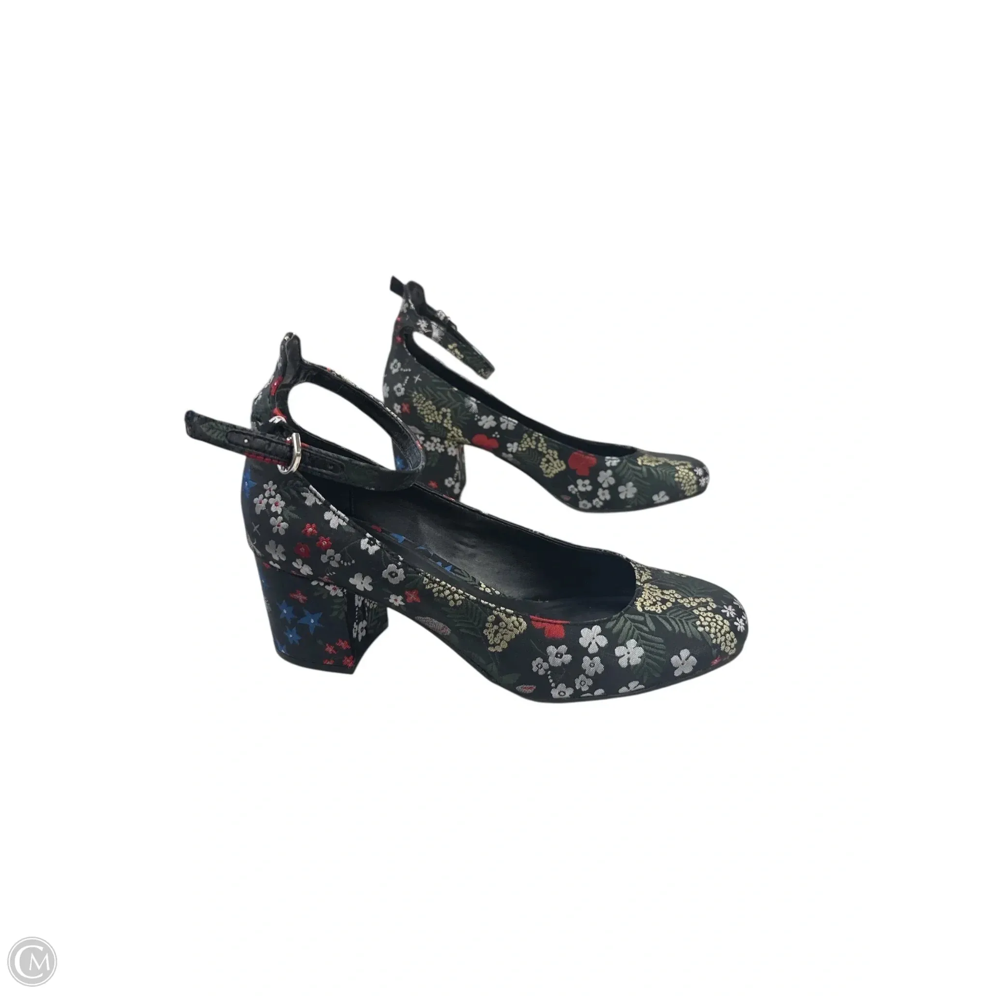 Stylish Footwear Subtle Shine Shoes Heels Block By Bp In Black & Blue, Size: 8