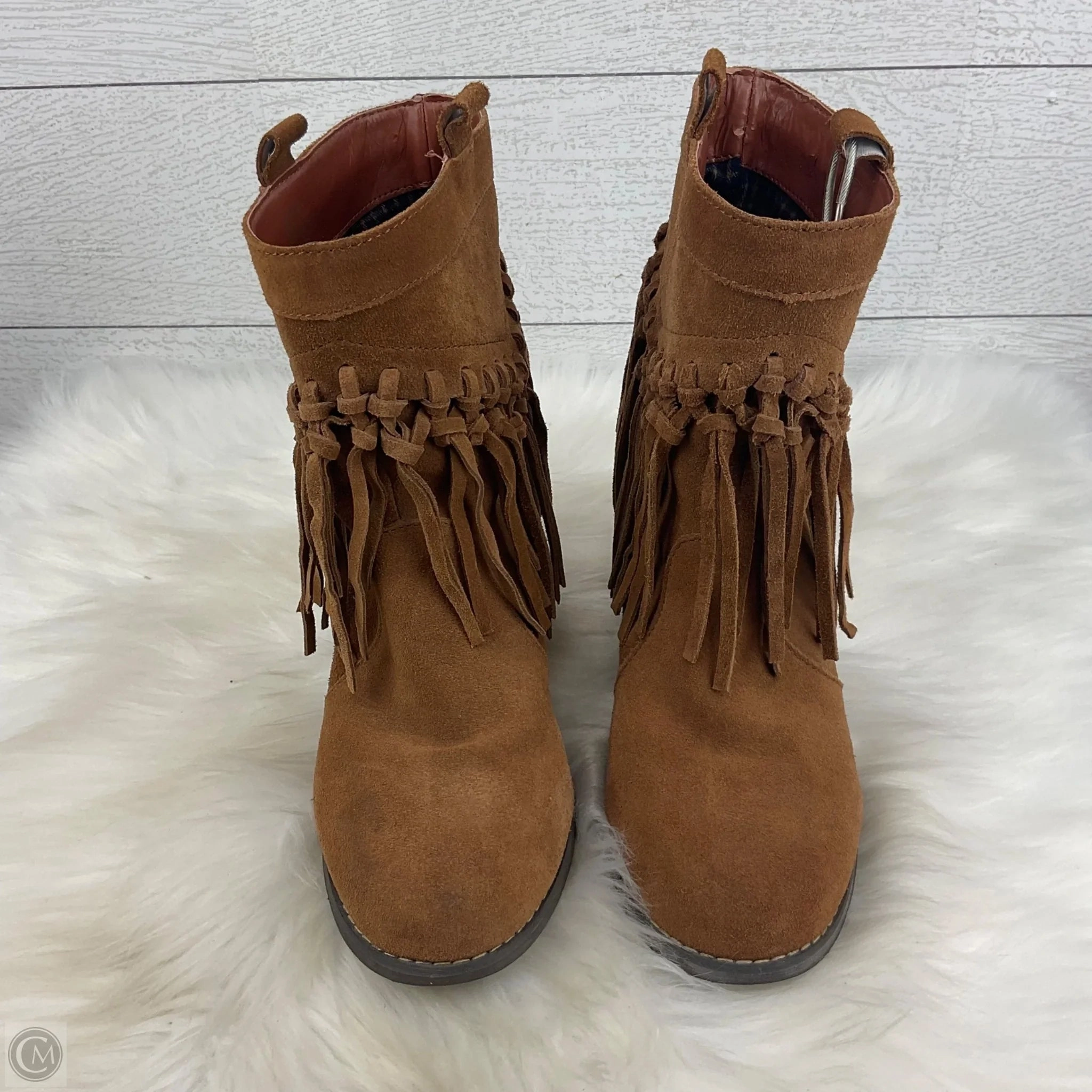 Boots Ankle Flats By Sbicca In Brown, Size: 7 Enhanced grip Versatile Traction Pattern