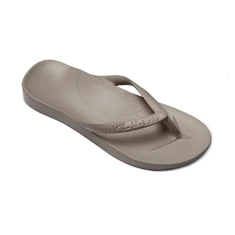 Women's Arch Support Flip Flop Taupe Effortless Walk Fit