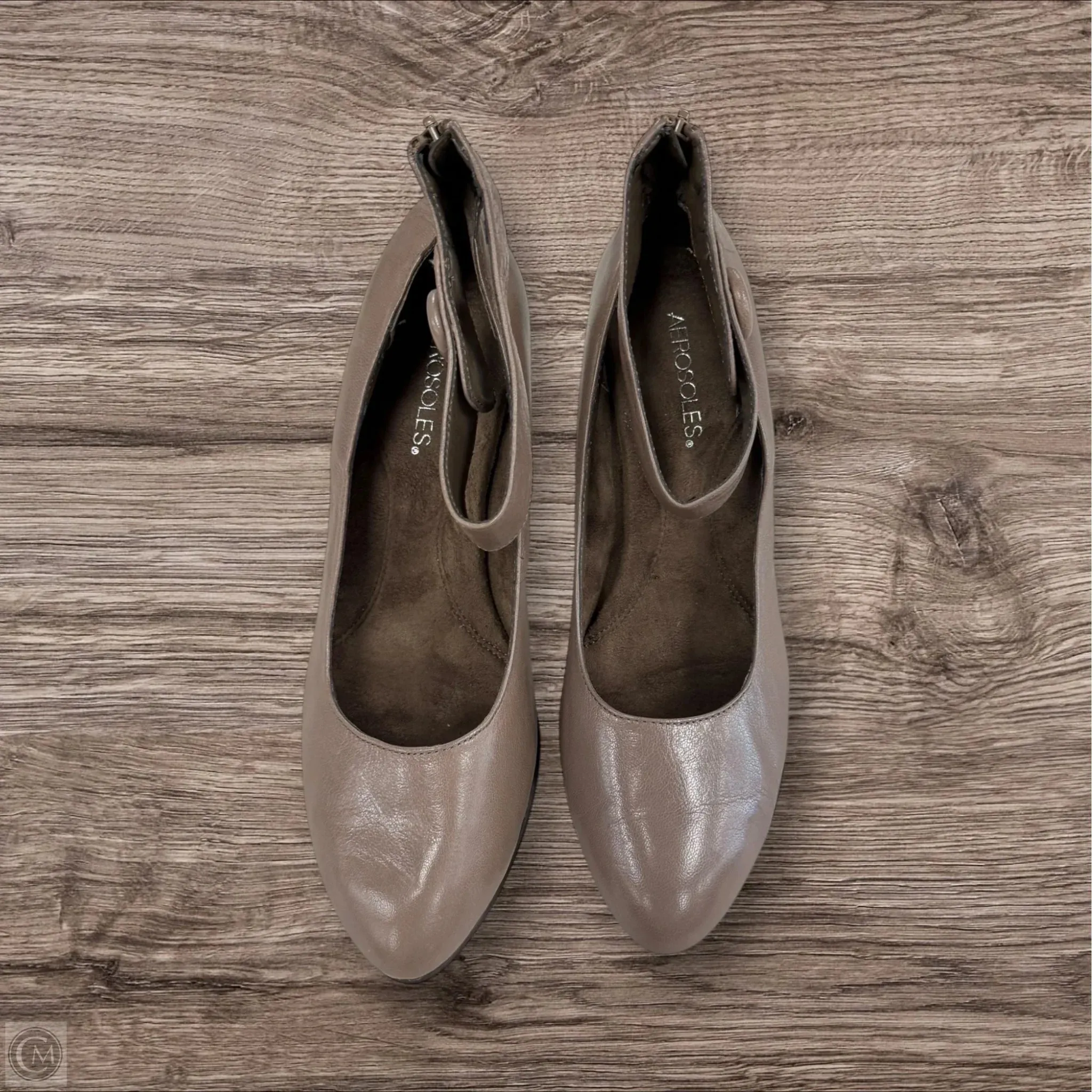 Smart High Heels Casual High Heel Shoes Shoes Heels Block By Aerosoles In Taupe, Size: 10