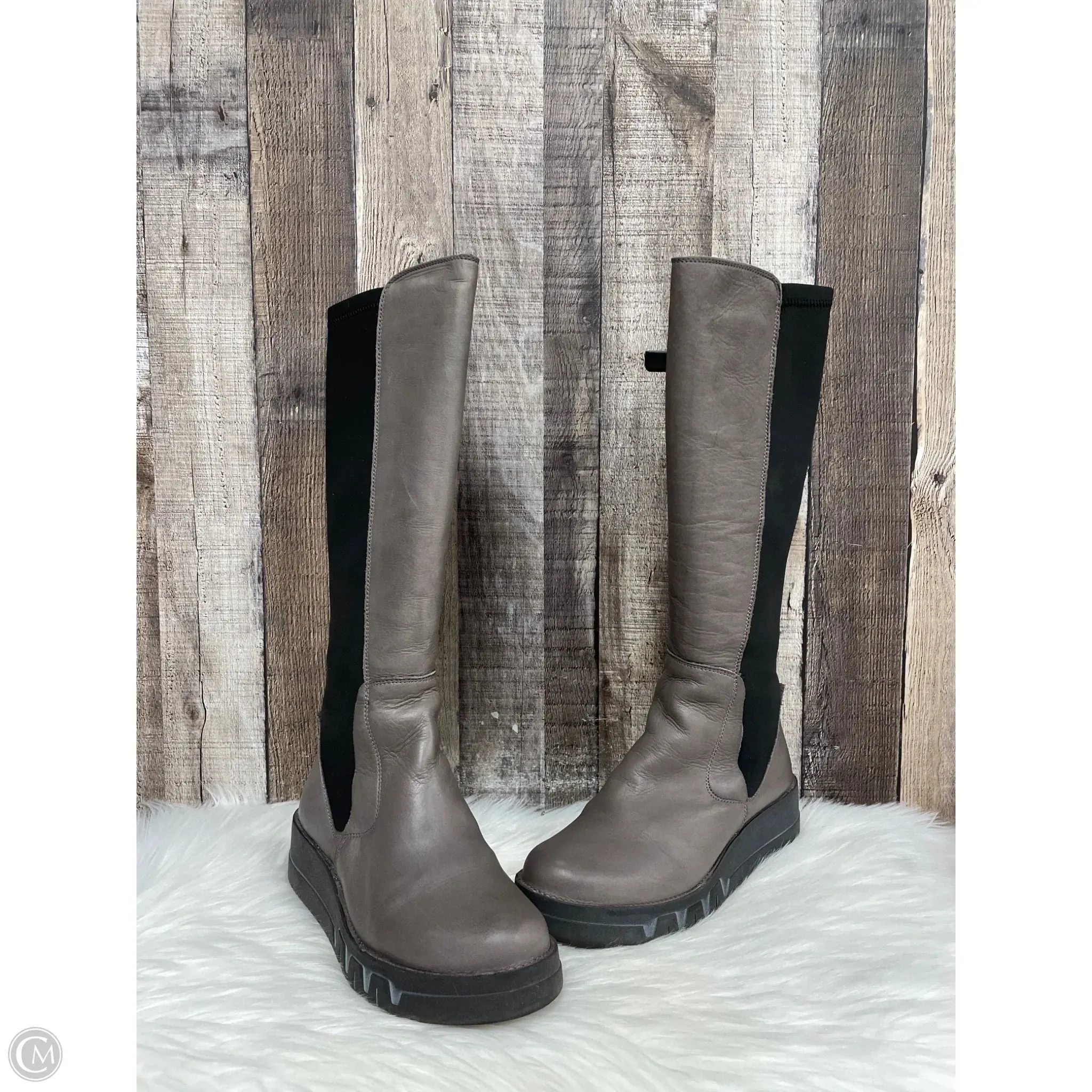 Boots Knee Heels By Miz Mooz In Grey, Size: 7 Winter Adventure Boots Functional Glam