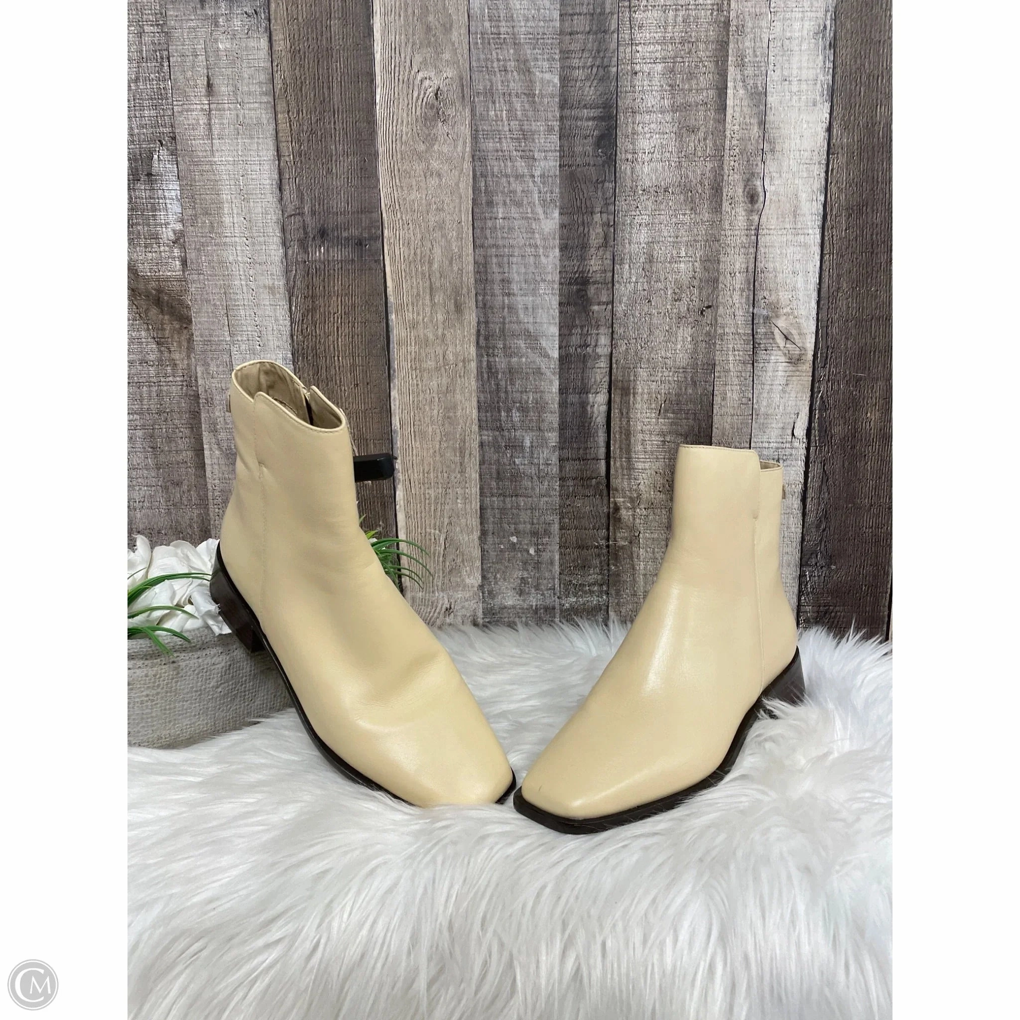 Rugged Style Anti-odor technology Boots Ankle Flats By Sam Edelman In Cream, Size: 7