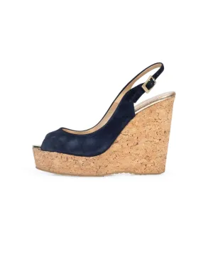 Suede Slingback Wedge