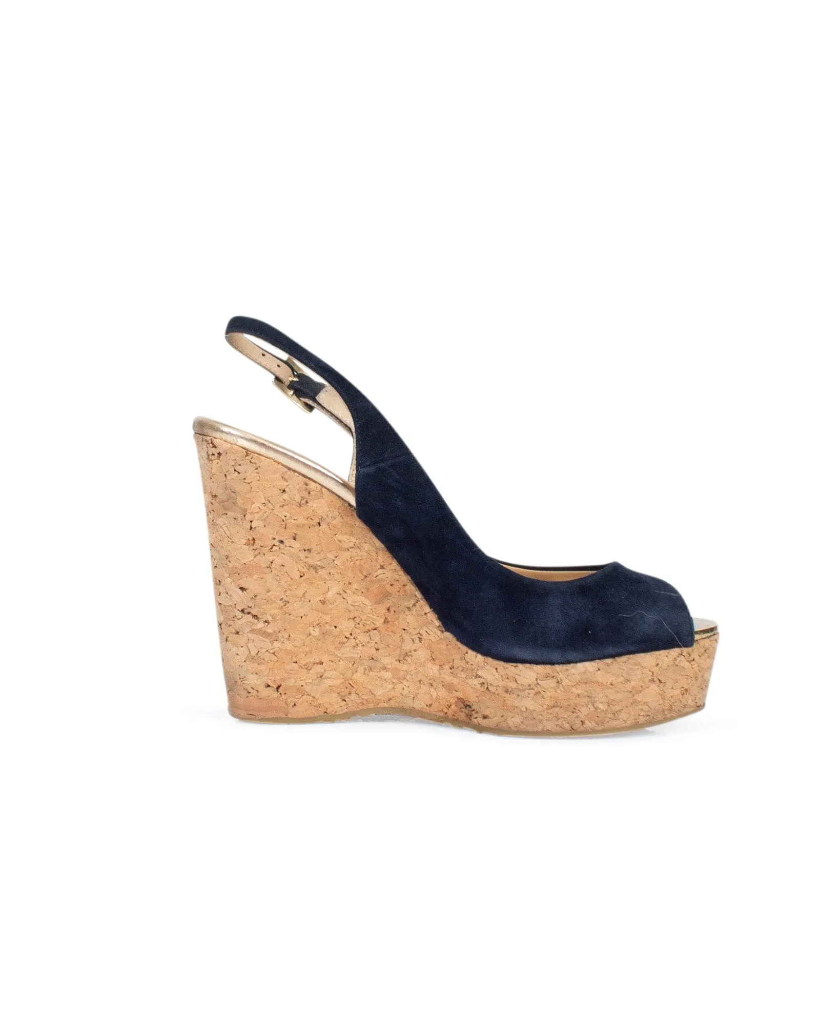 Suede Slingback Wedge