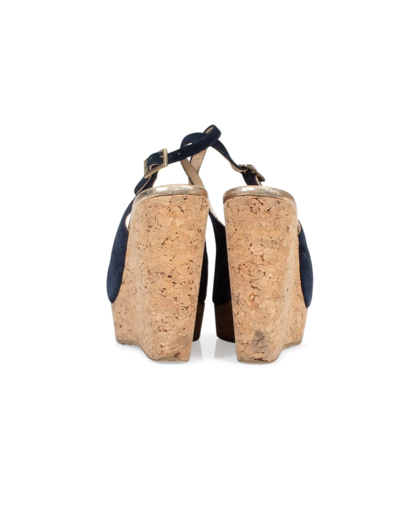 Suede Slingback Wedge