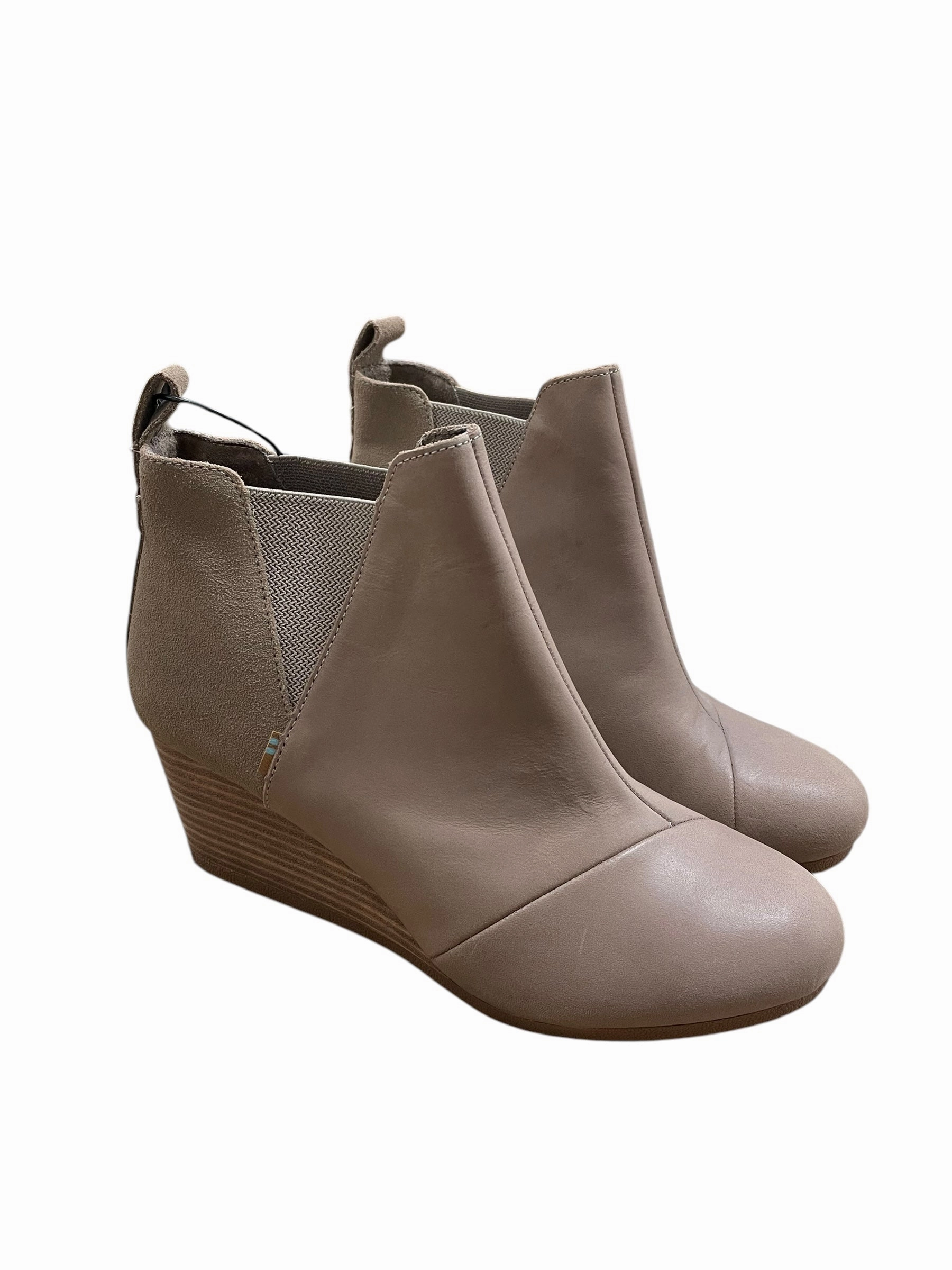 Rollbar Stability Boots Ankle Heels By Toms In Tan, Size: 10