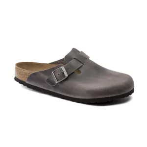 Women's Boston Soft Footbed (NARROW) Iron Oiled Leather Easy Entry