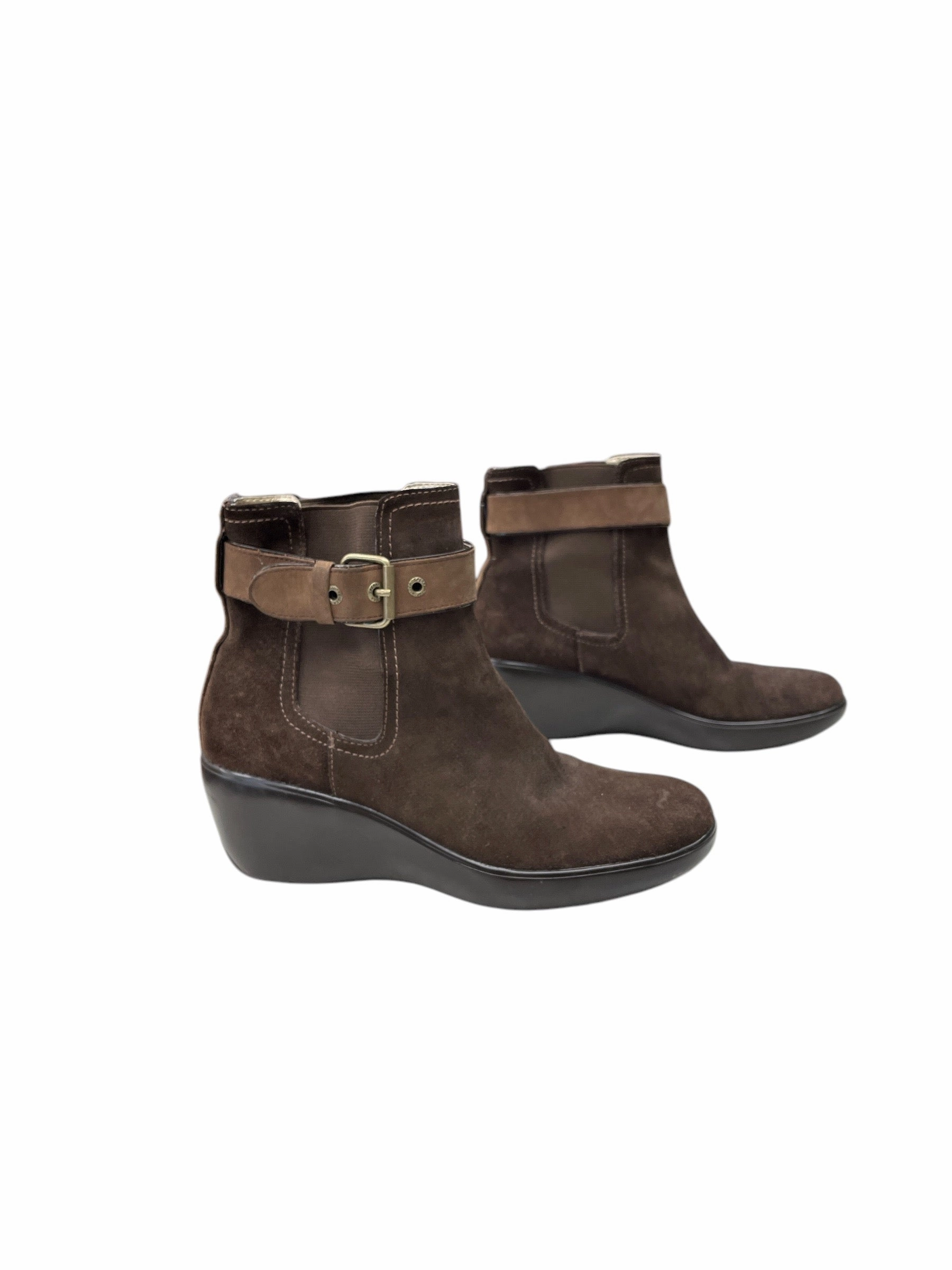 Boots Ankle Heels By Sperry In Brown, Size: 7 anti static