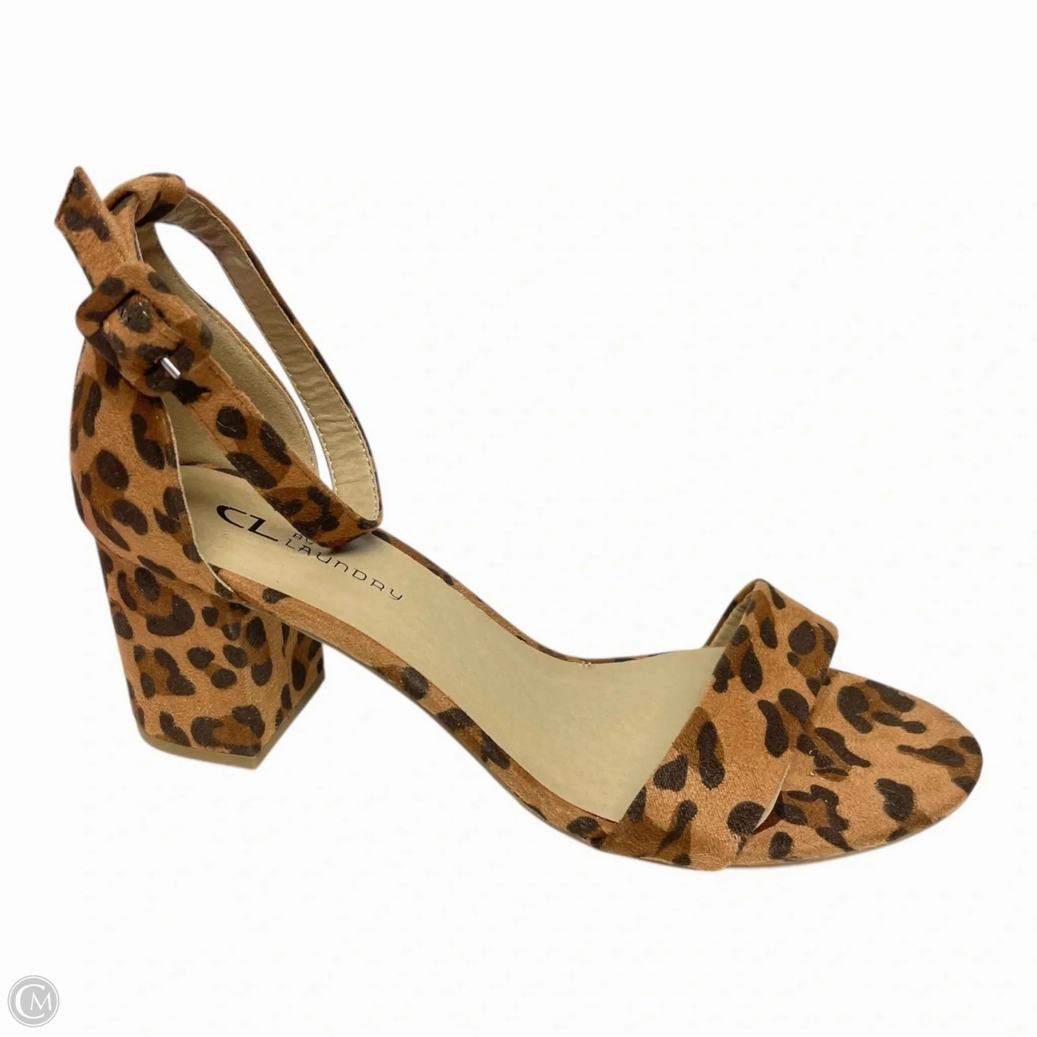 Shoes Heels Block By Cl By Chinese Laundry In Animal Print, Size: 9.5 Embroidered Foot Stability