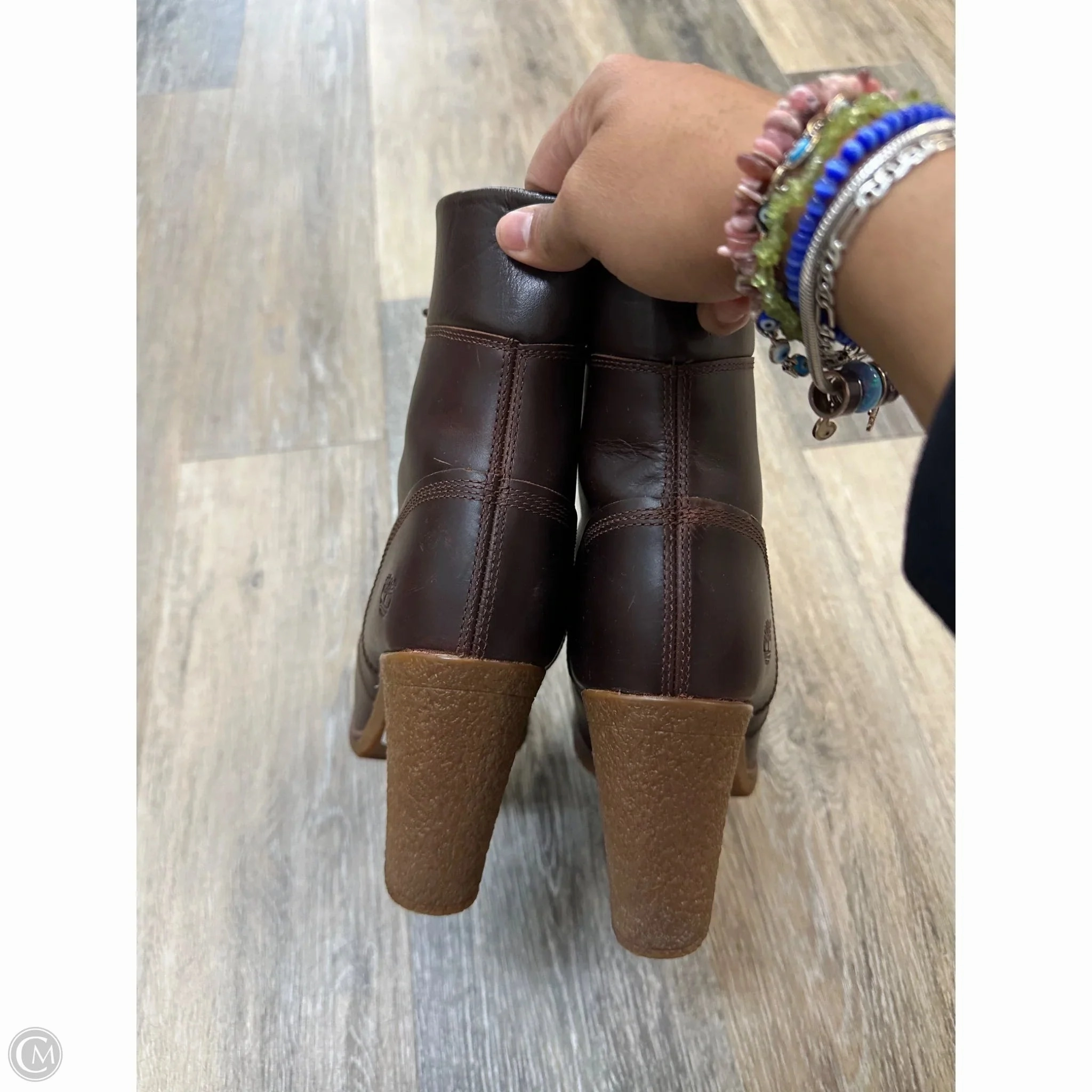 Boots Ankle Heels By Timberland In Brown, Size: 10 Well   Made