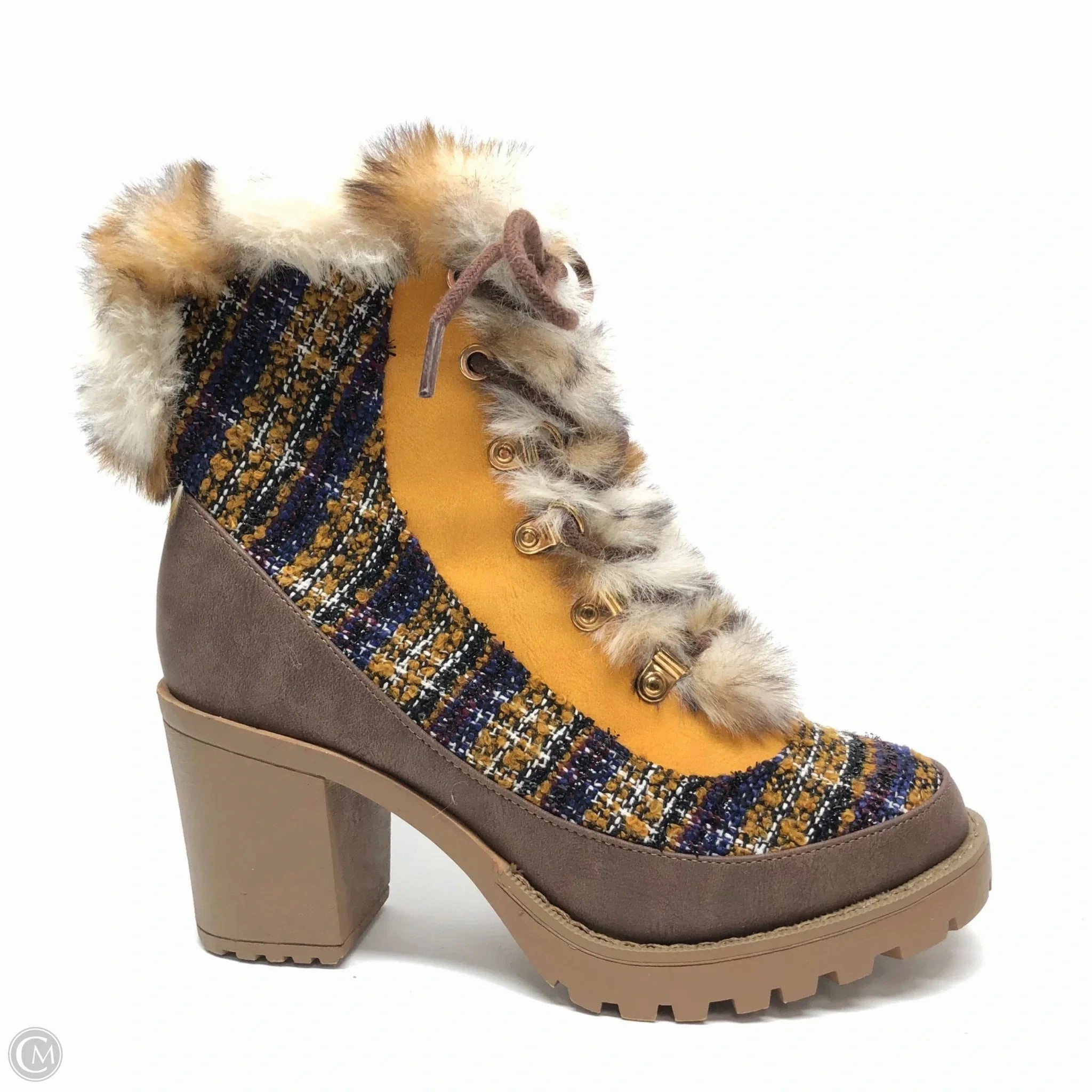 Boots Ankle Heels By Cato In Brown, Size: 7 Stable Support Nature Lover sports