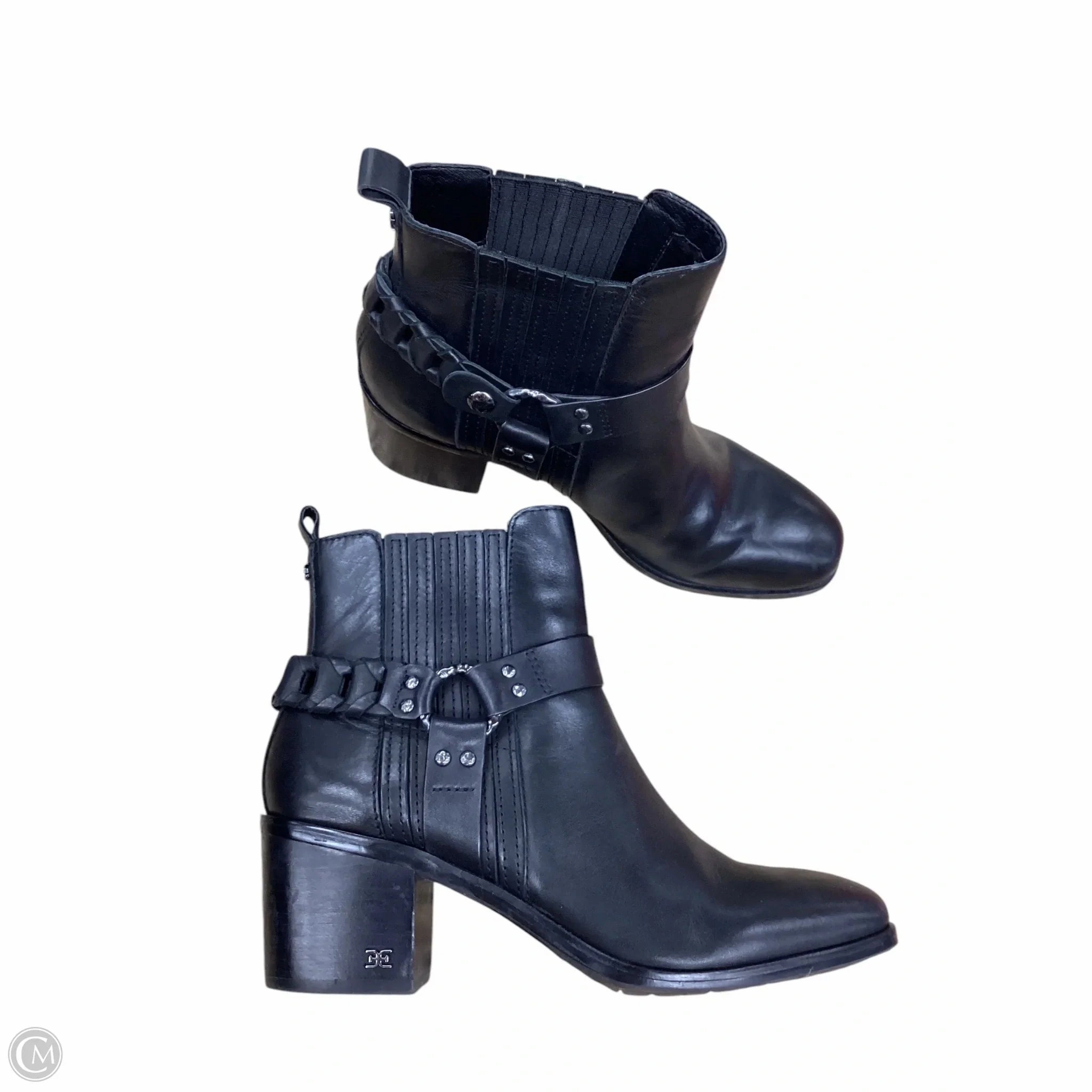 Boots Ankle Heels By Sam Edelman In Black, Size: 8.5 Trendy Vibe Waterproof Protection