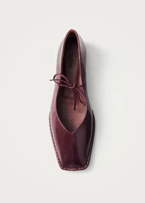 Sway Burgundy Leather Ballet Flats