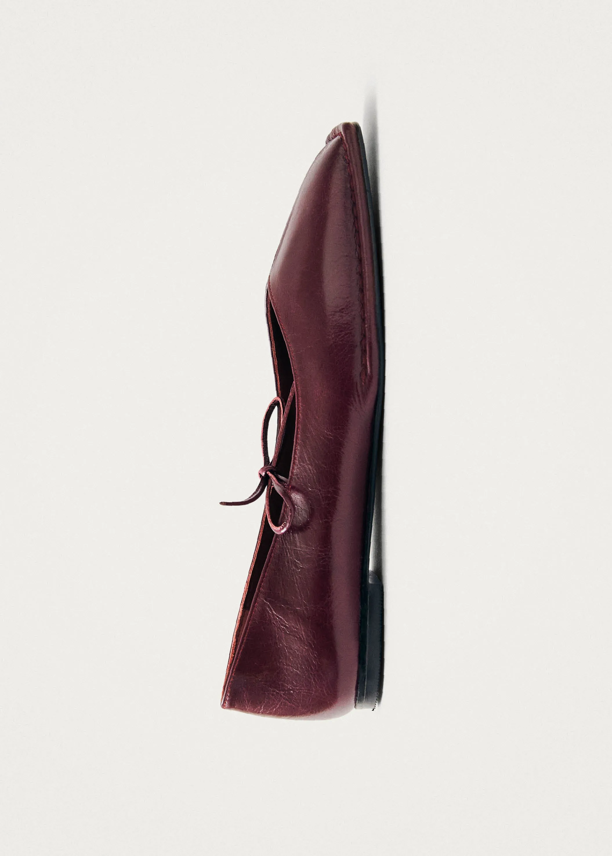 Sway Burgundy Leather Ballet Flats