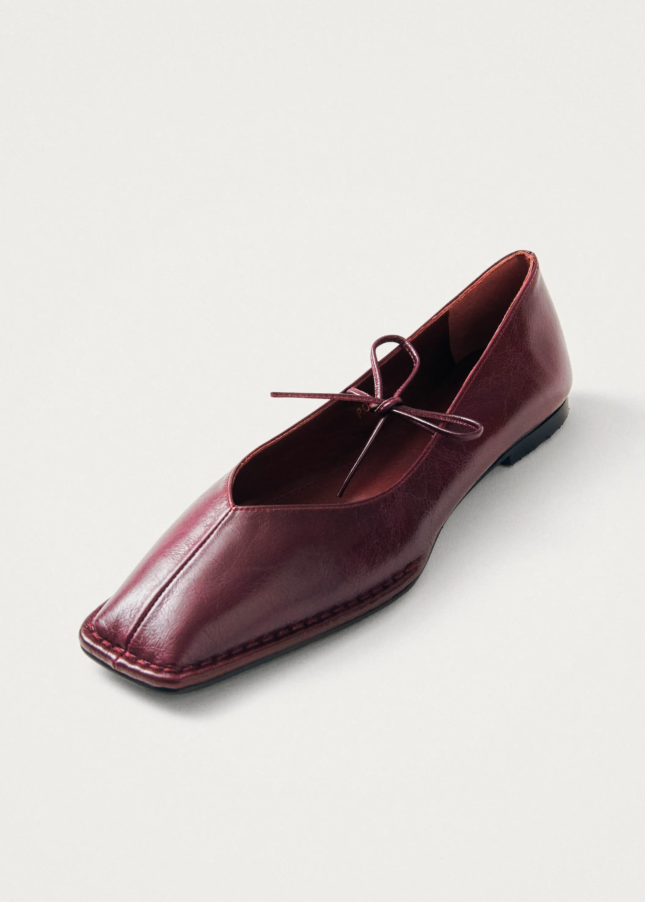Sway Burgundy Leather Ballet Flats