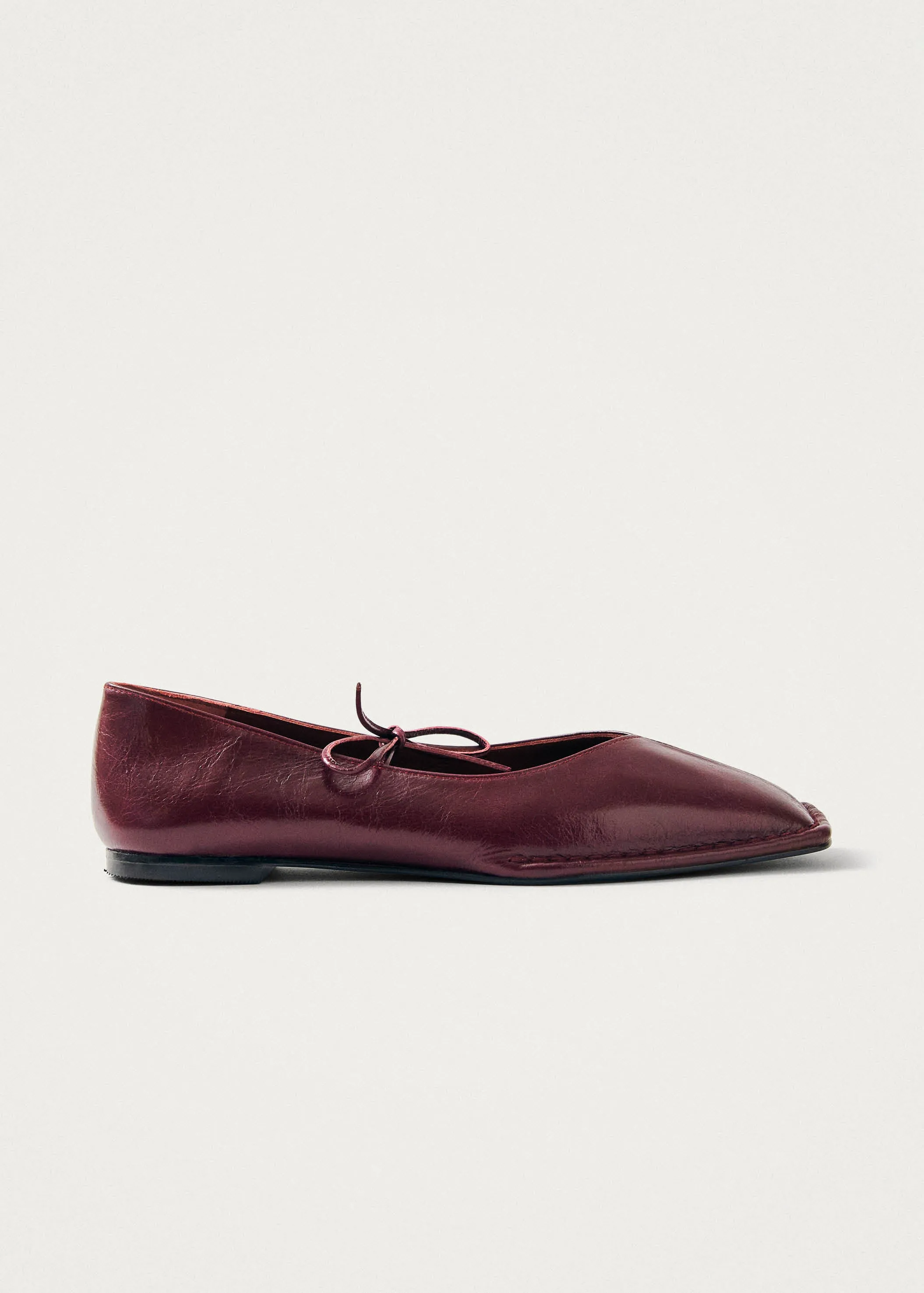 Sway Burgundy Leather Ballet Flats