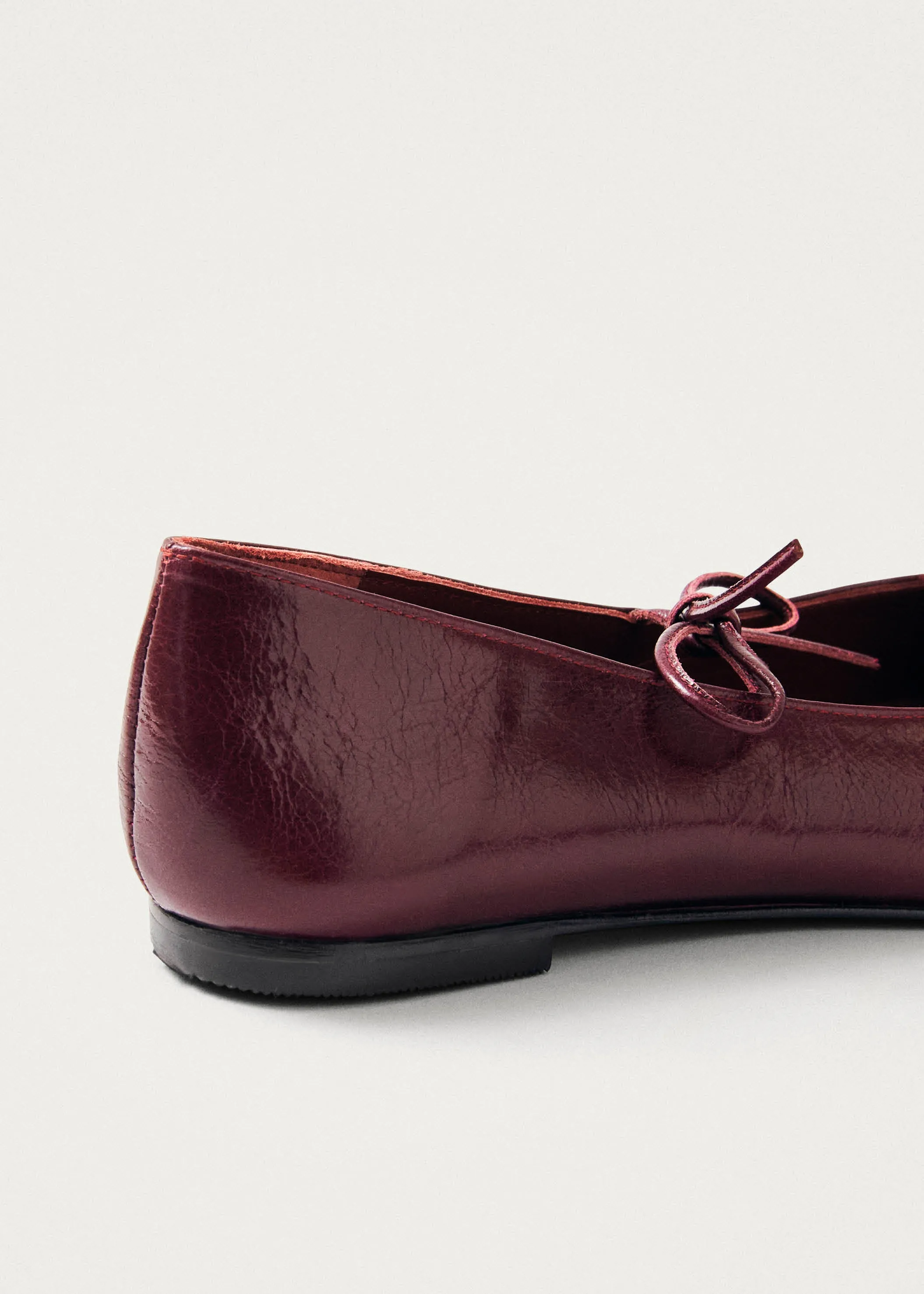 Sway Burgundy Leather Ballet Flats