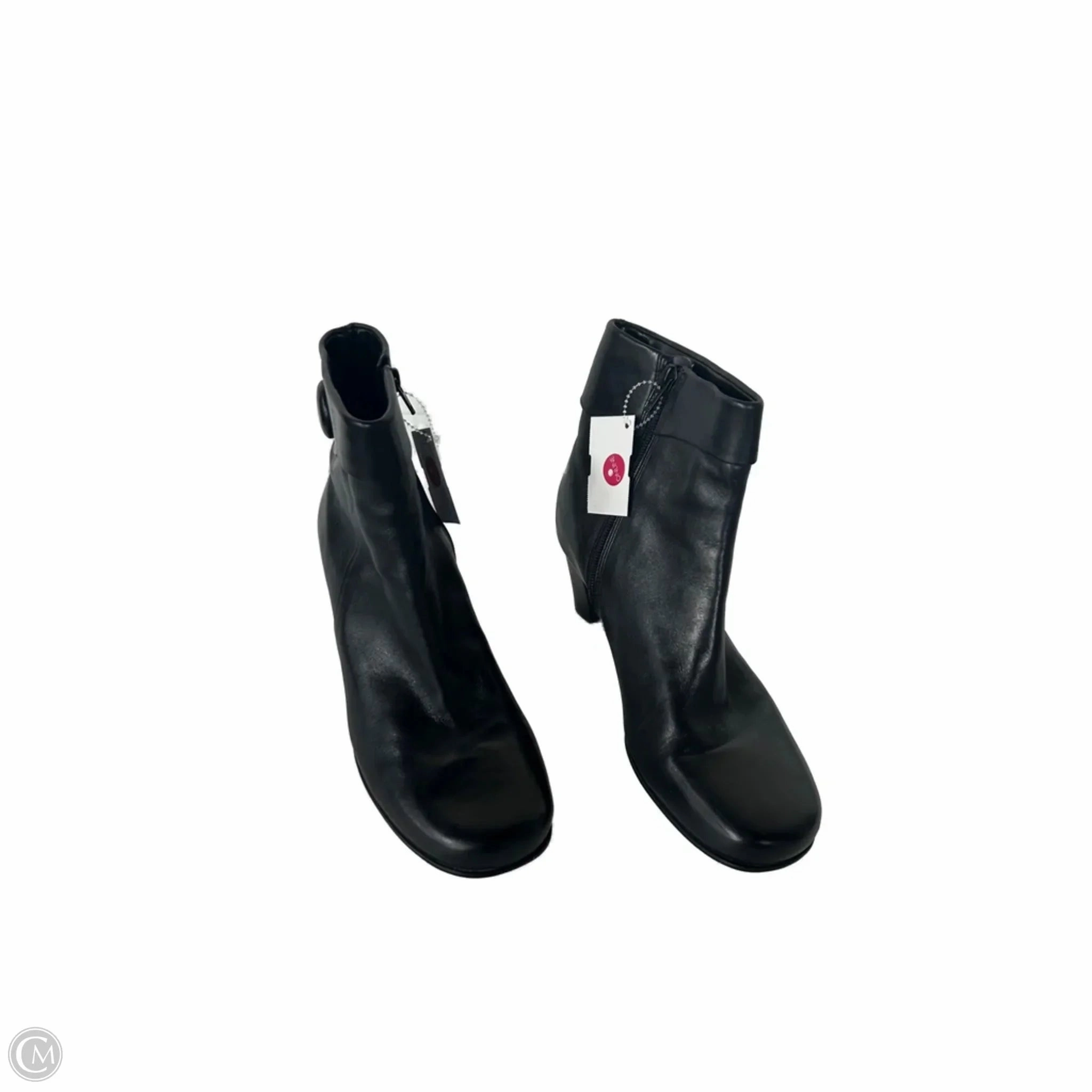 Rugged Function Lace-Up Style Boots Ankle Heels By Ecco In Black, Size: 9