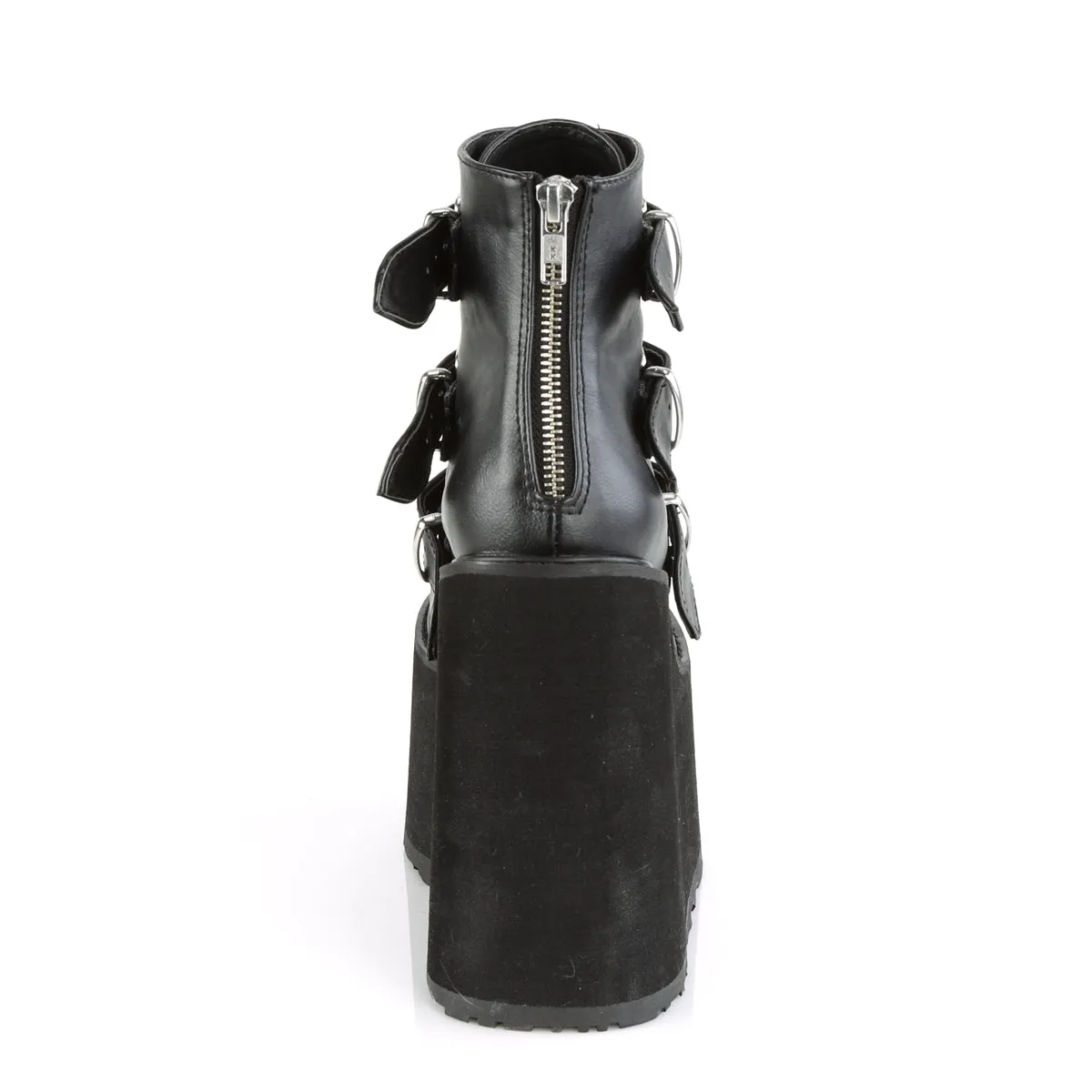 SWING-105 DemoniaCult Black Vegan Leather Sexy Women's Ankle Boots (Alternative Footwear)