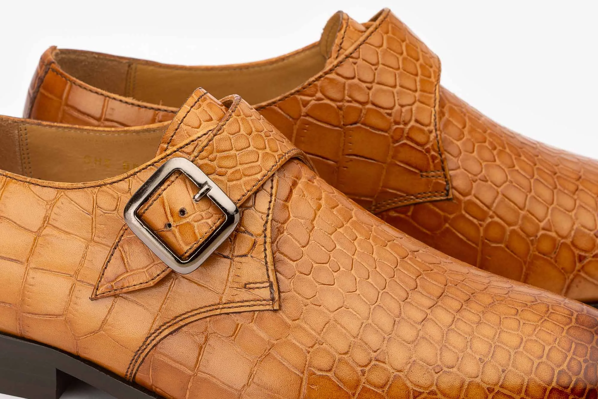 Tan Crocodile Single Monks