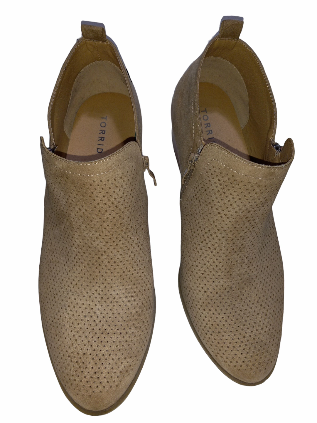 Comfortable Wear Tan Boots Ankle Heels Torrid, Size 13