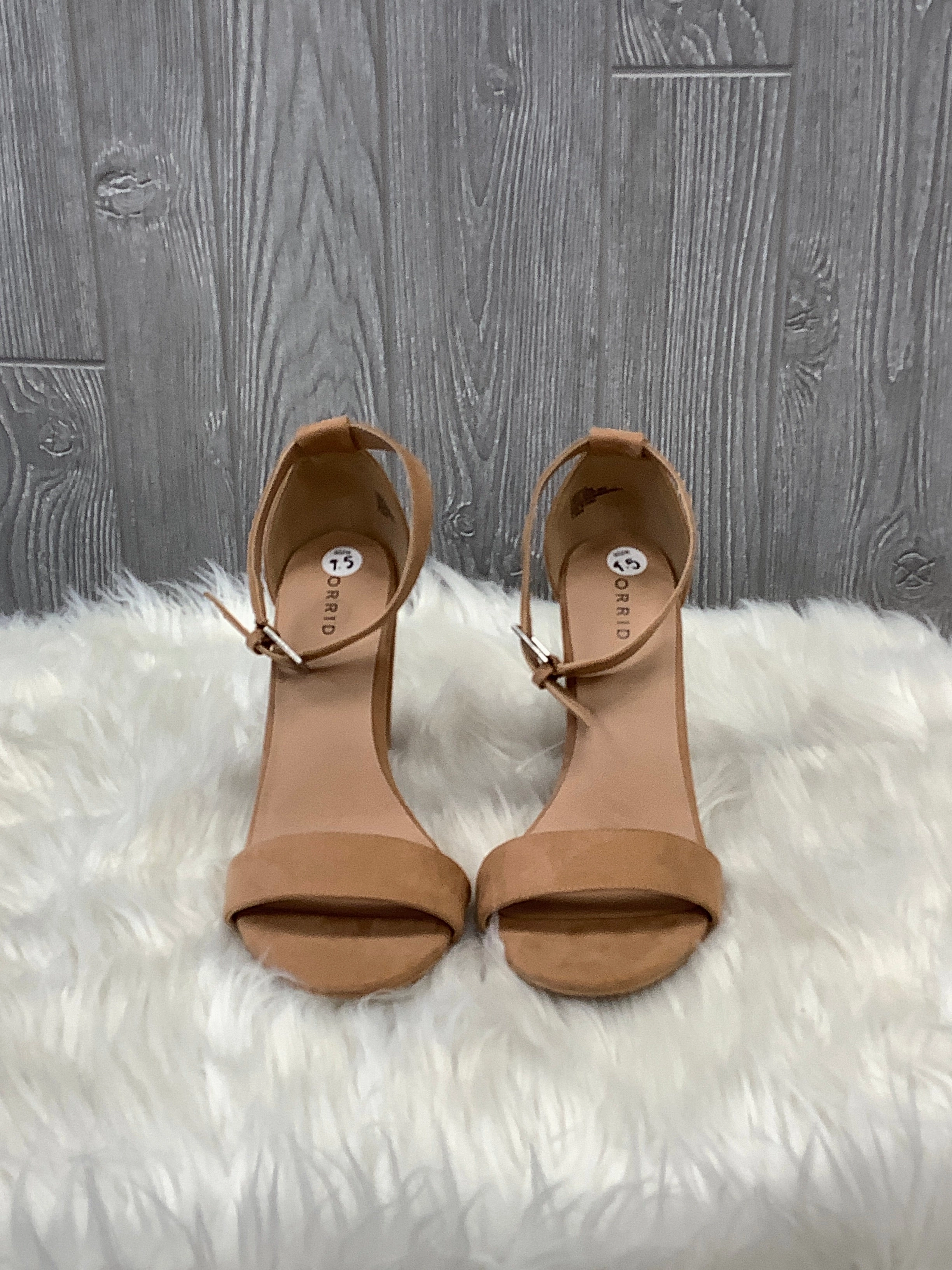 Tan Shoes Heels Block Torrid, Size 9.5 Chic Heeled Booties Fresh Detail